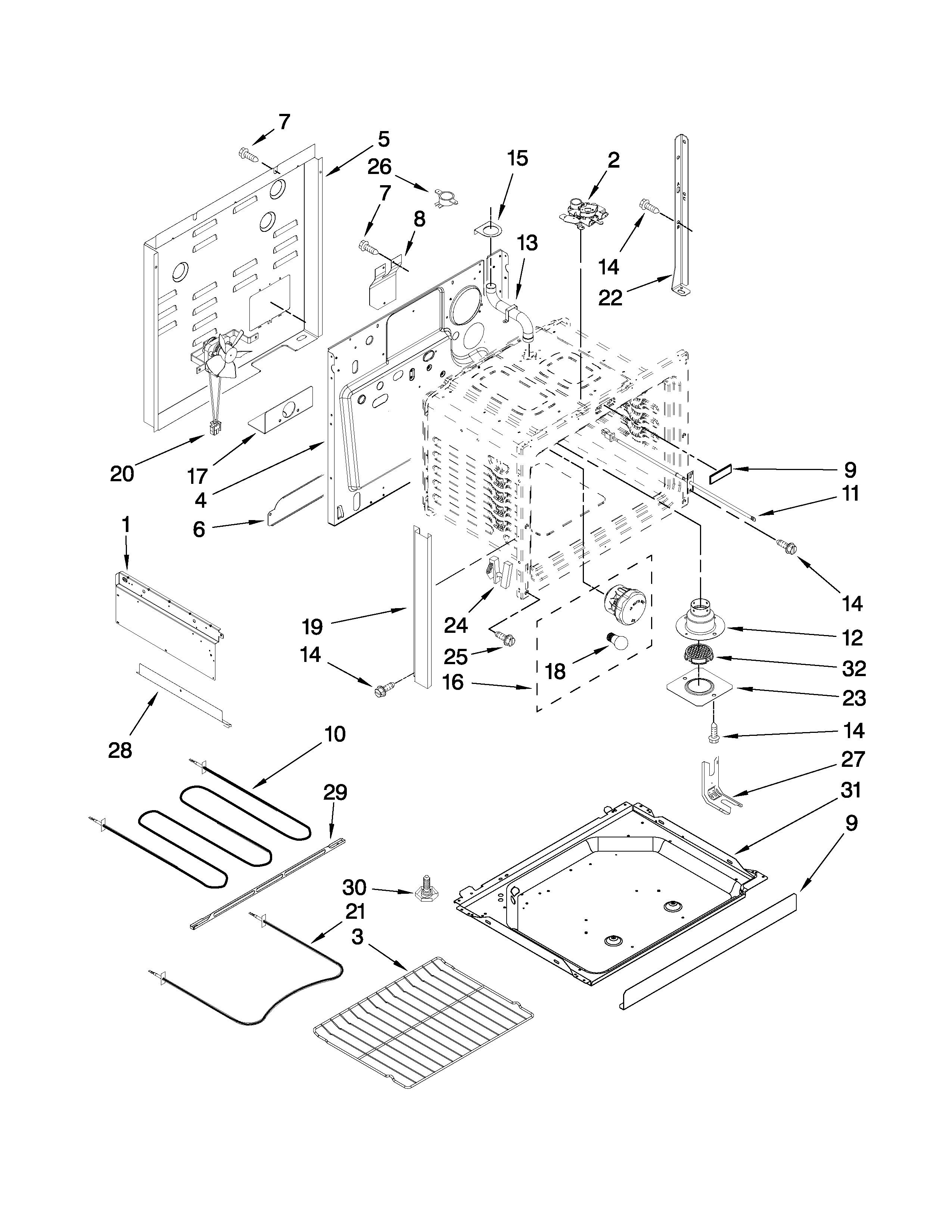 Whirlpool WDE350LVB0 chassis parts diagram