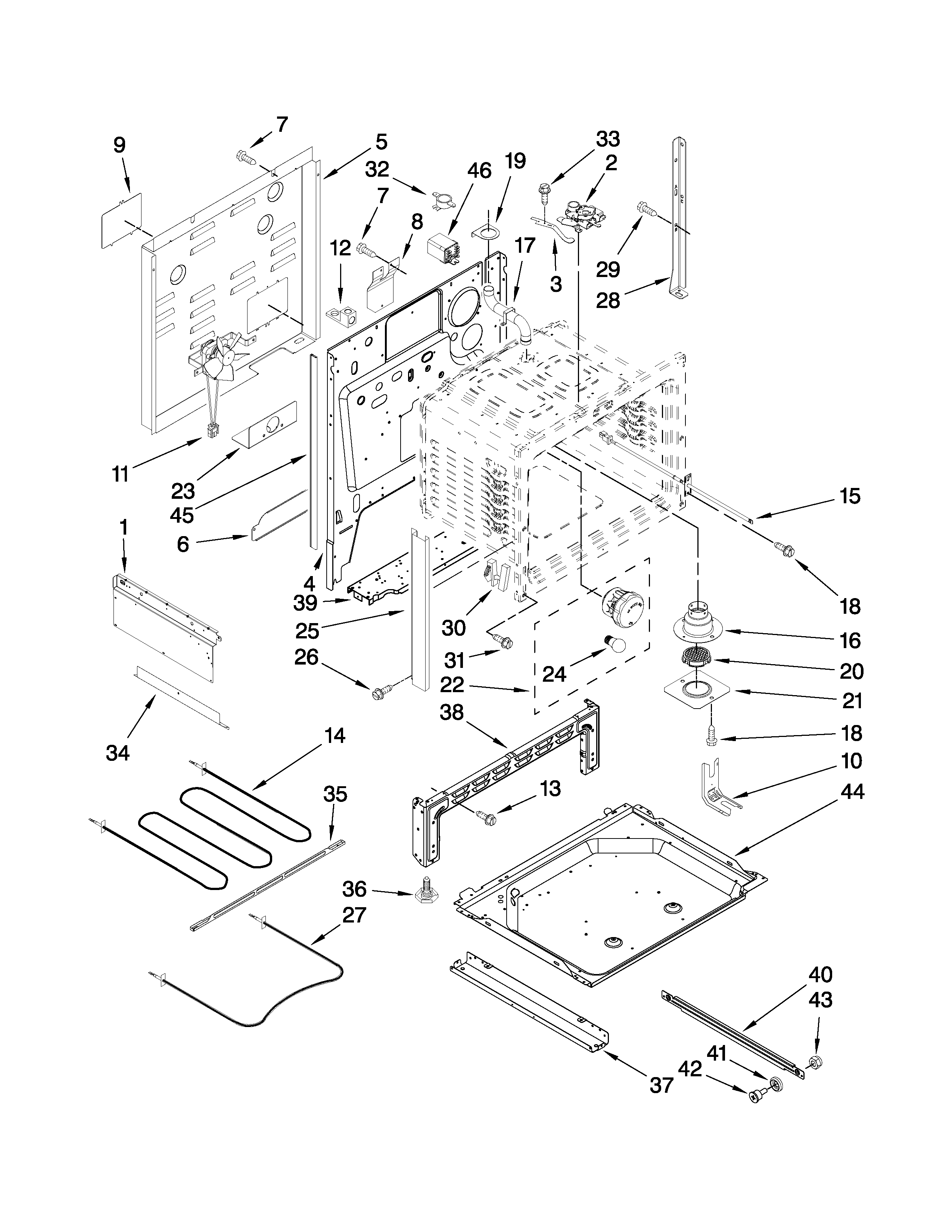 Ikea YISE630WS00 chassis parts diagram