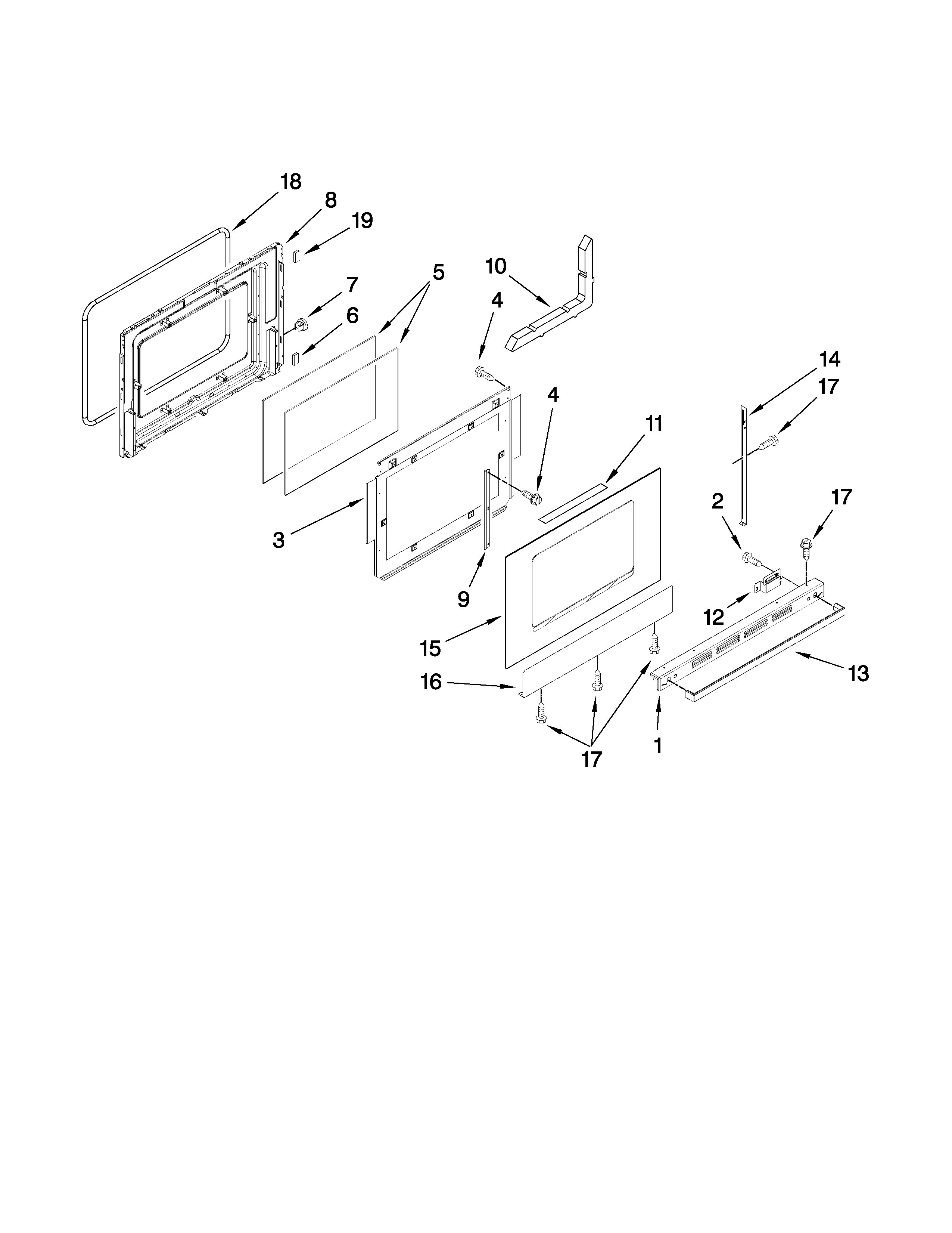 Ikea YISE630WS00 door parts diagram