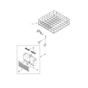 Whirlpool DU1300XTVB2 lower rack parts diagram