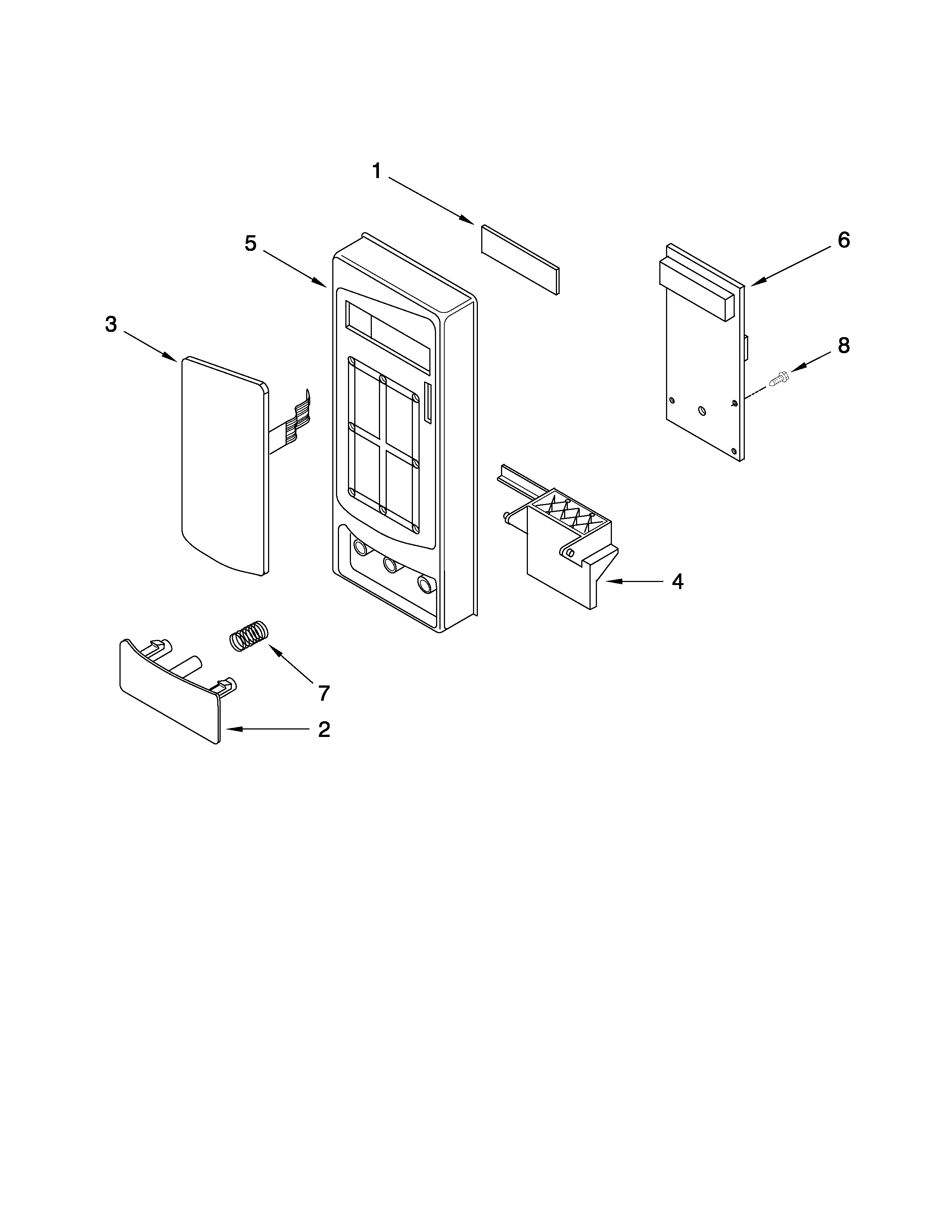 Whirlpool MT4110SPQ4 control panel parts diagram