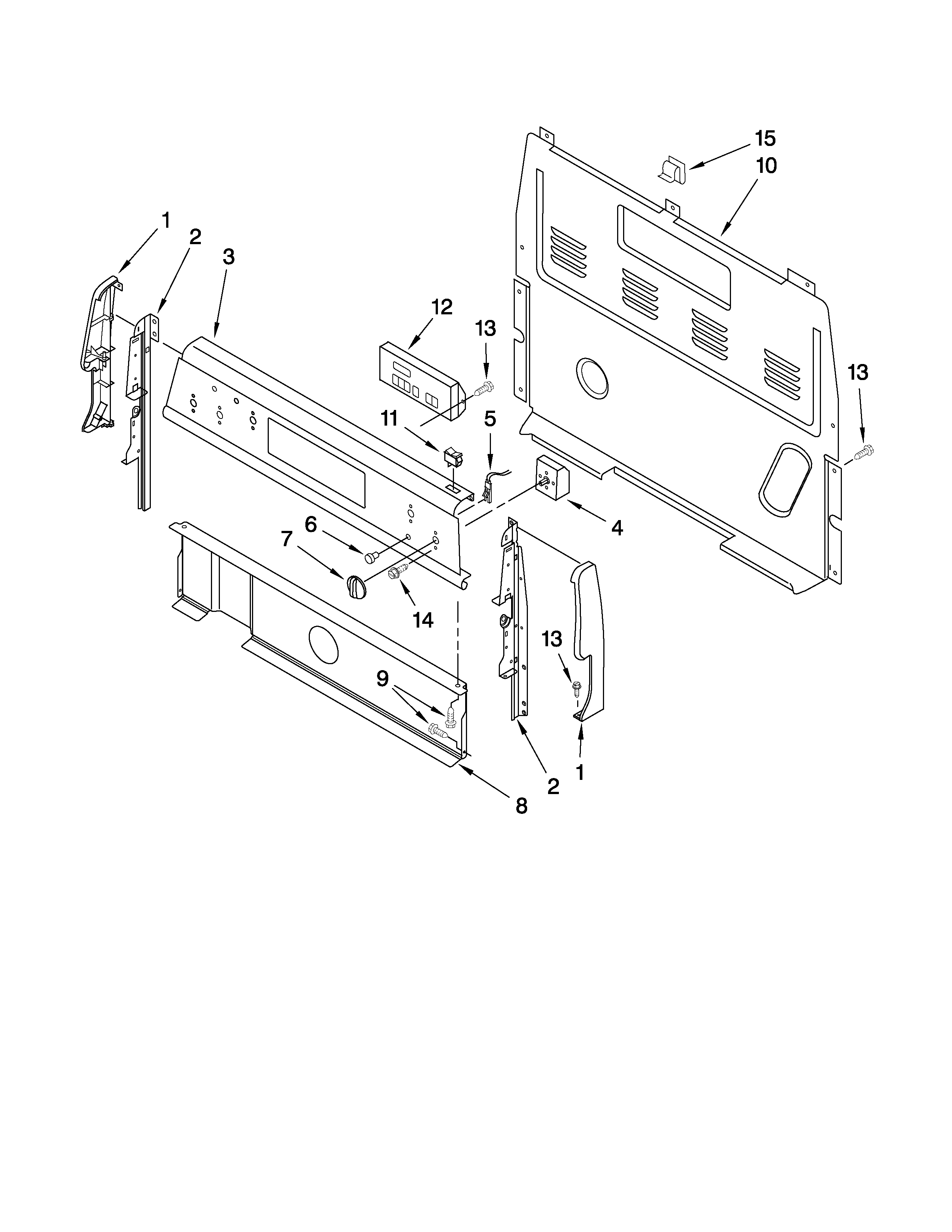 Estate TES355MQ4 control panel parts diagram