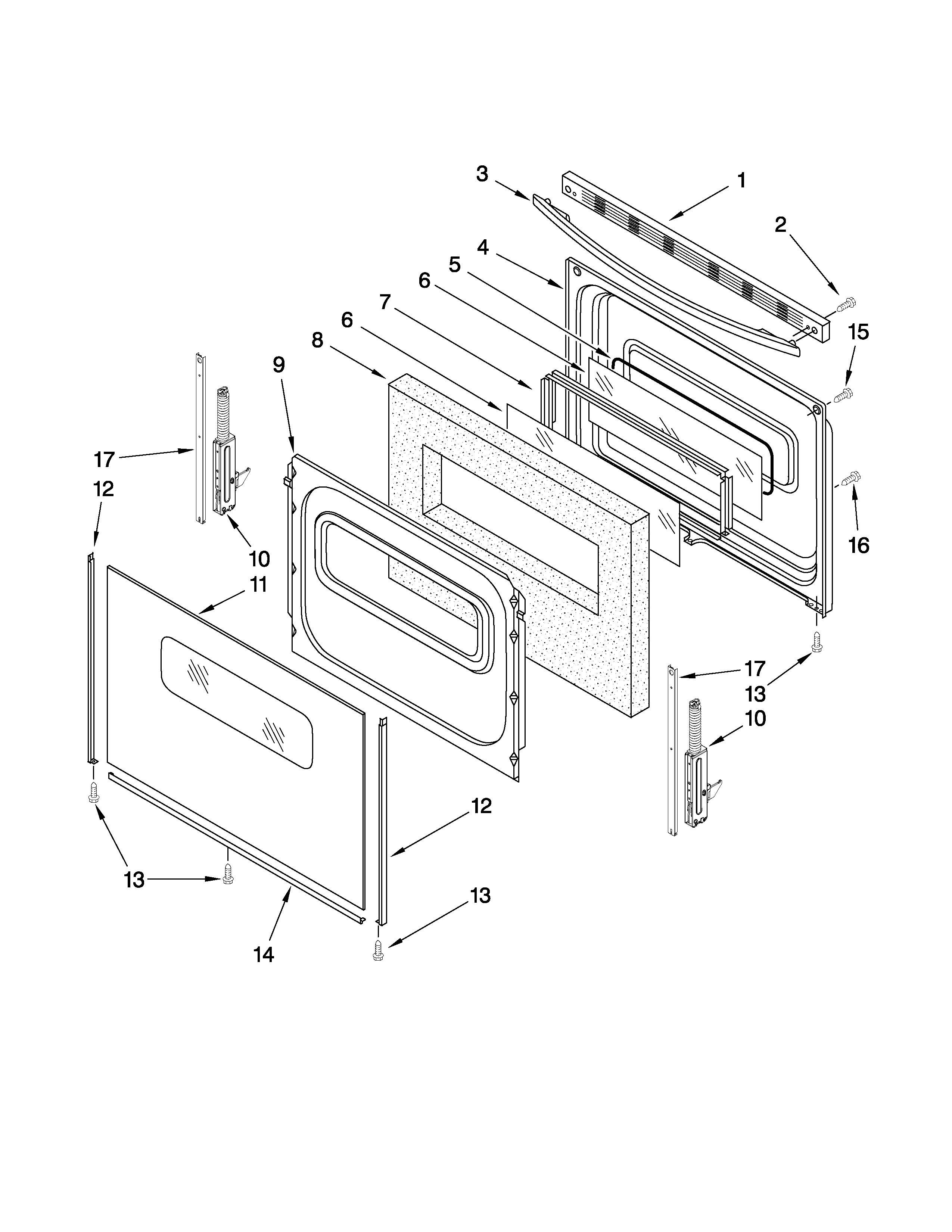 Estate TES355MQ4 door parts diagram