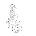 Whirlpool WTW5500XL0 basket and tub parts diagram