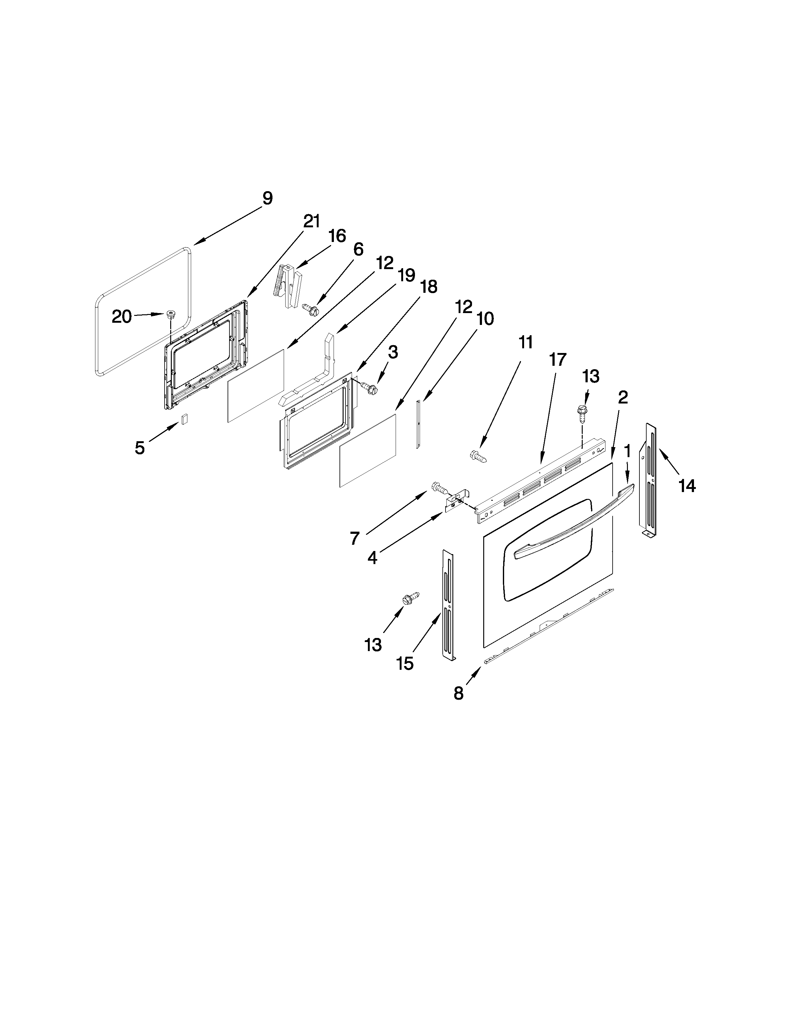 Maytag MER6875BCB17 lower door parts diagram