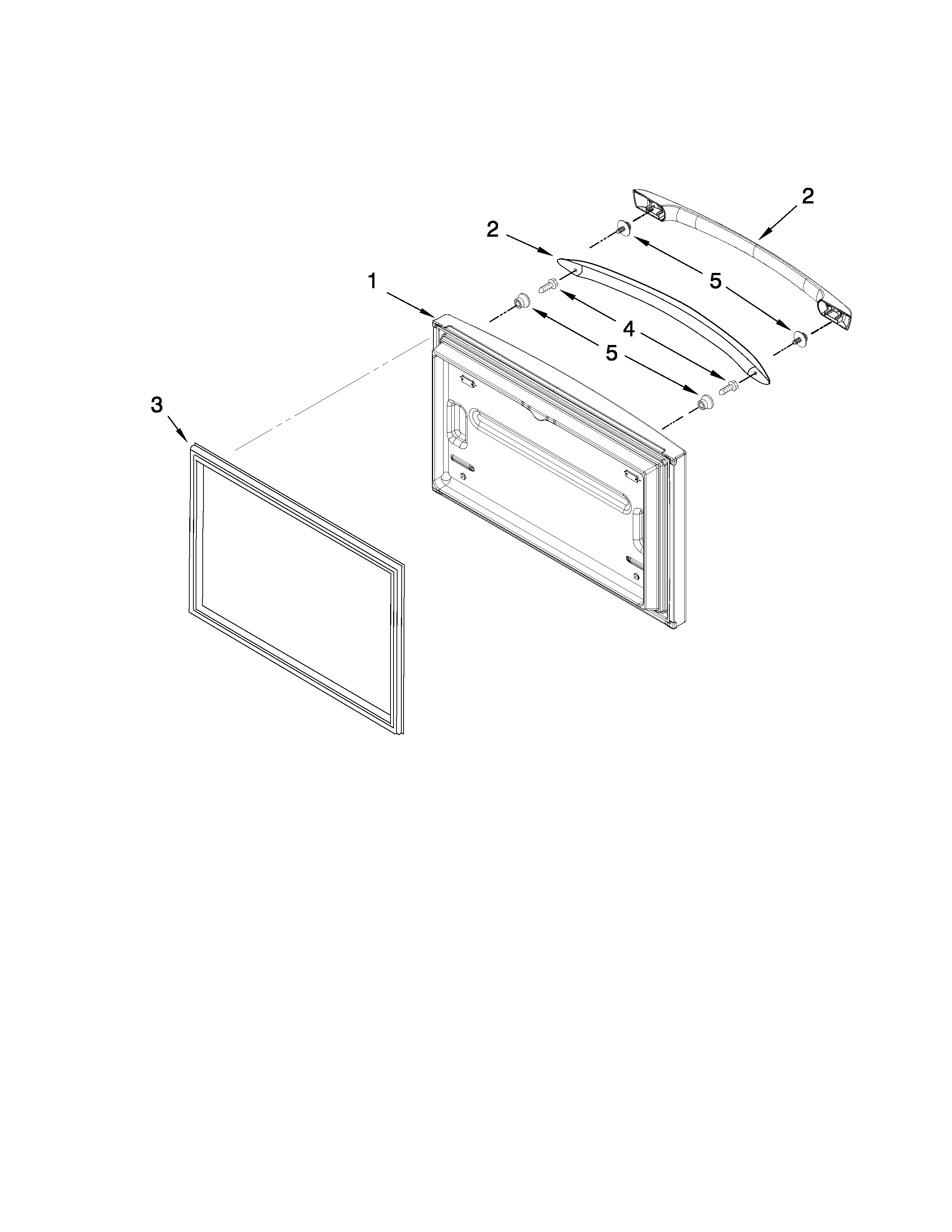 Amana AFF2534FEB2 freezer door parts diagram