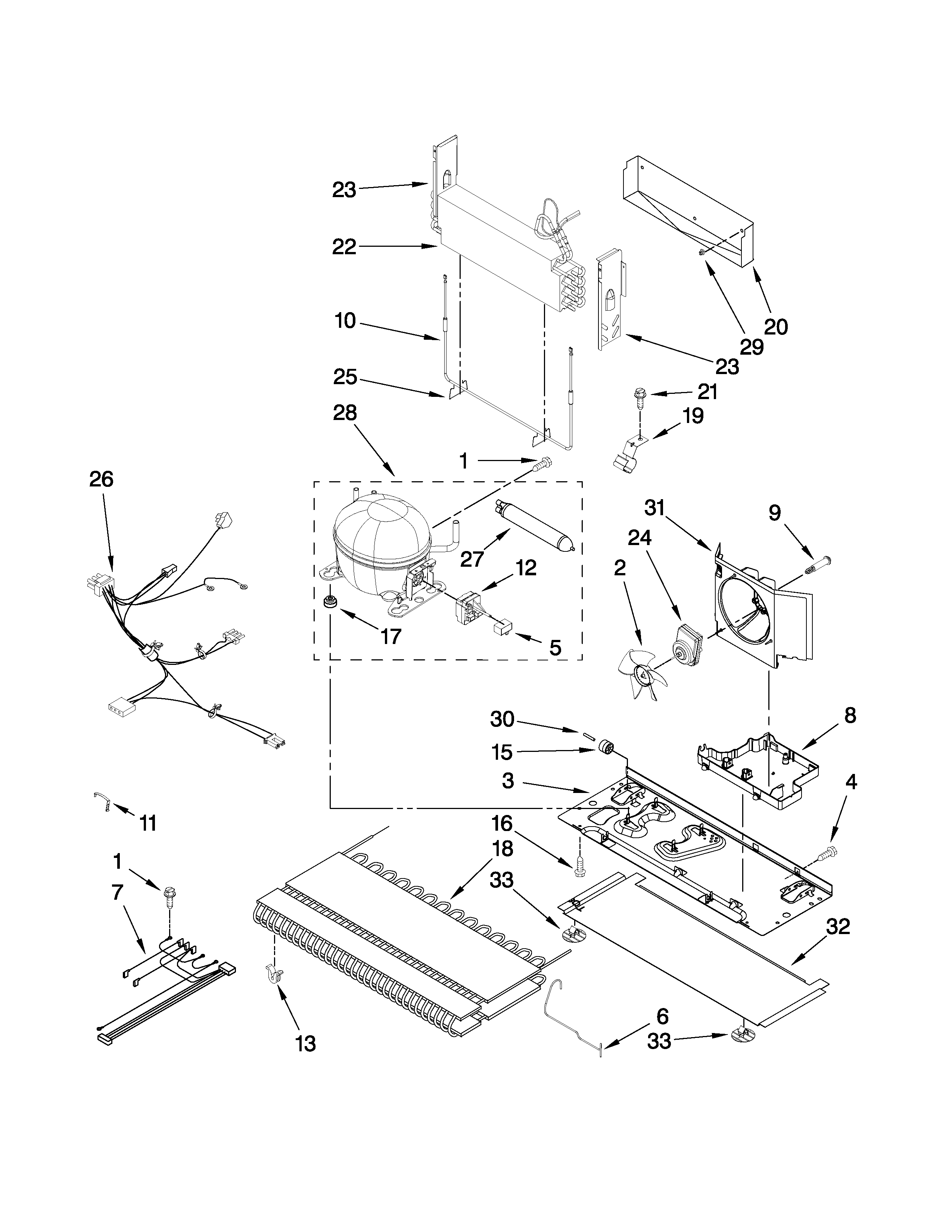 Amana AFF2534FEB2 unit parts diagram