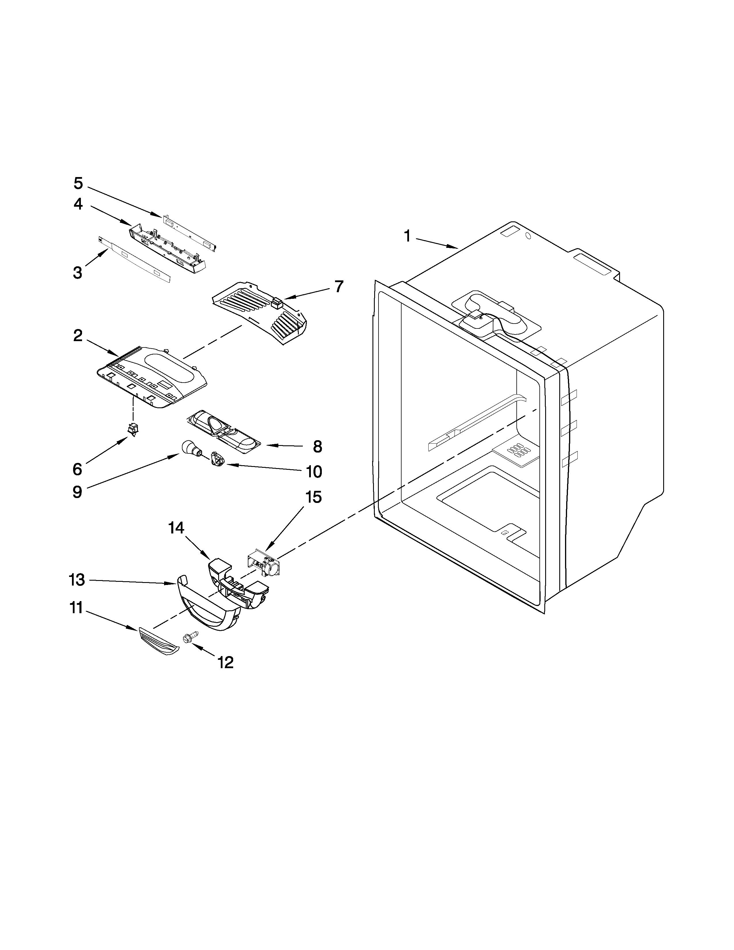 Maytag G37026FEAS4 refrigerator liner parts diagram
