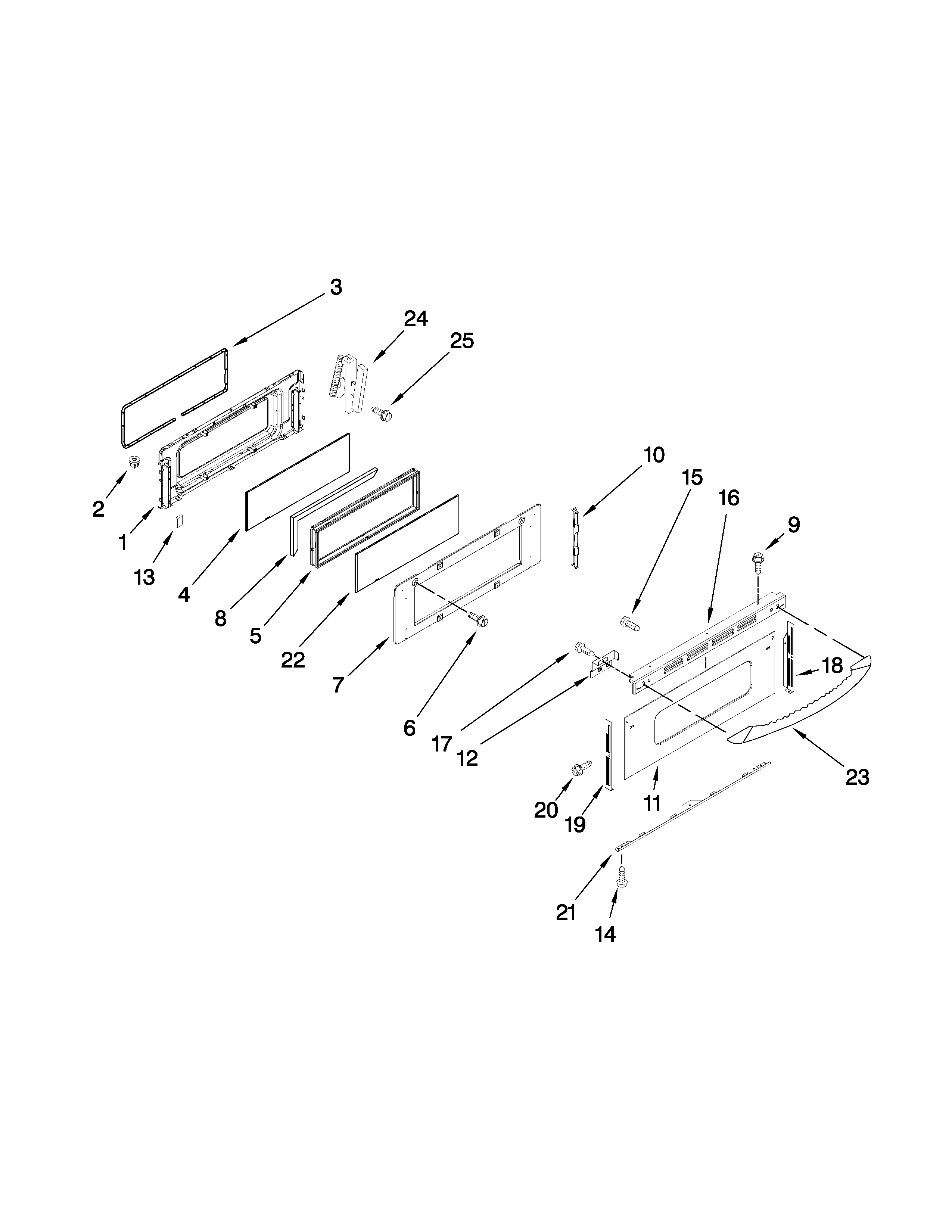 Maytag MER6775BAF17 upper door parts diagram