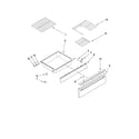 Maytag MES5775BAS19 drawer and rack parts diagram