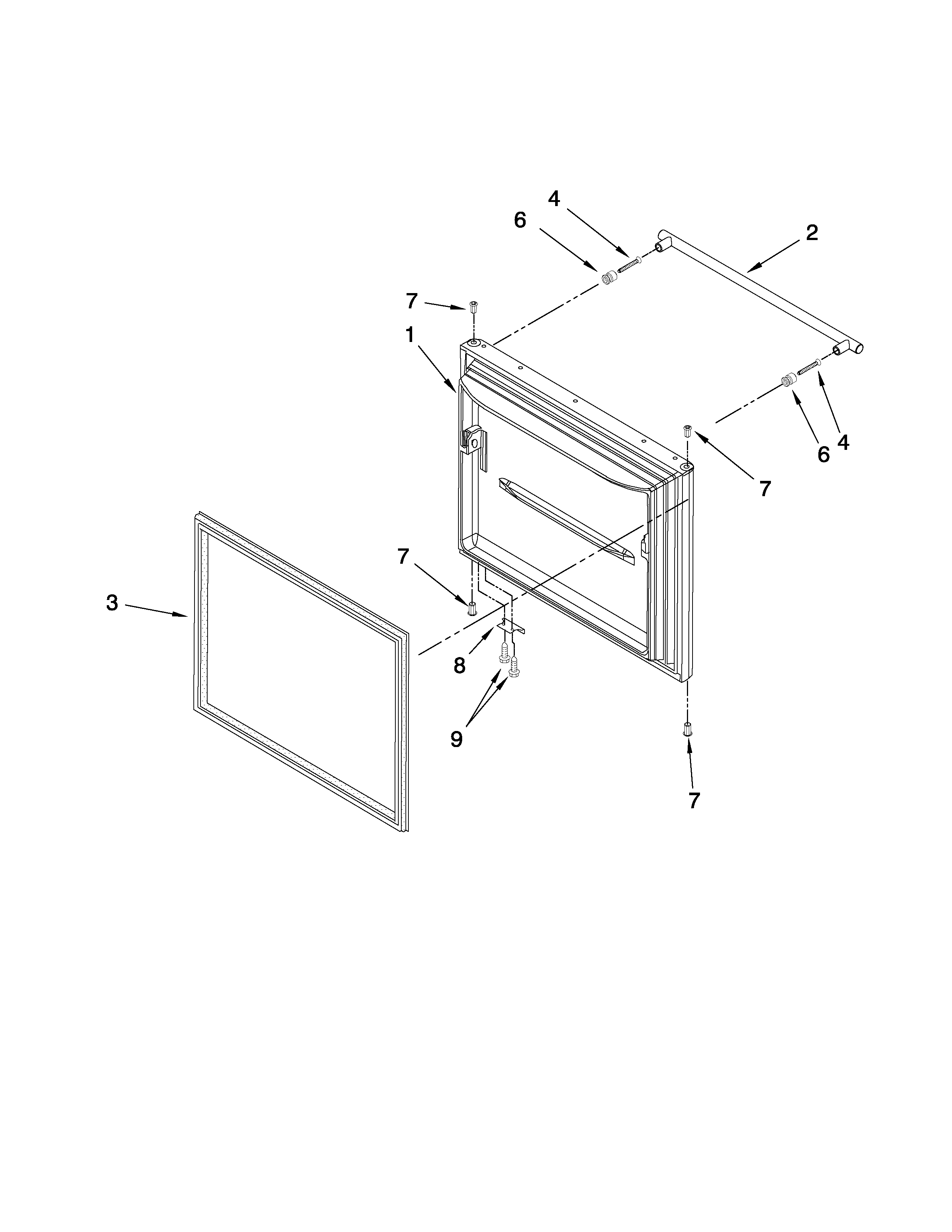 Amana GB2526LEKS6 freezer door parts diagram