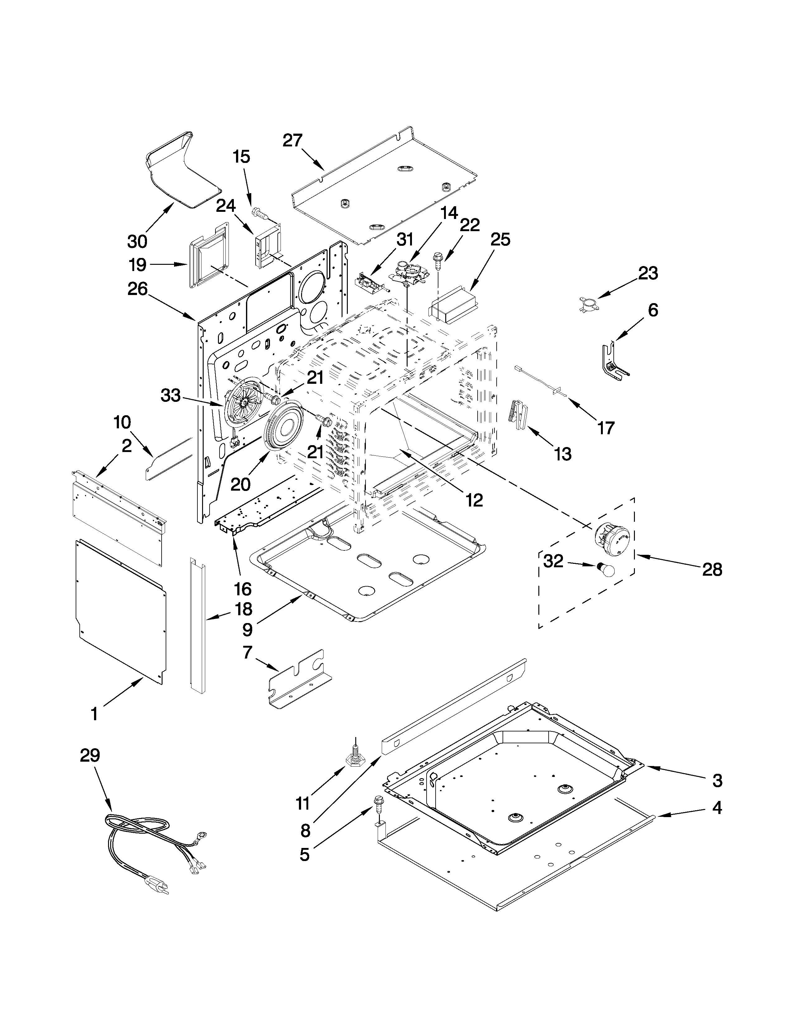 Whirlpool GW399LXUS4 chassis parts diagram