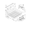 KitchenAid KUDS30IVSS3 upper rack and track parts diagram