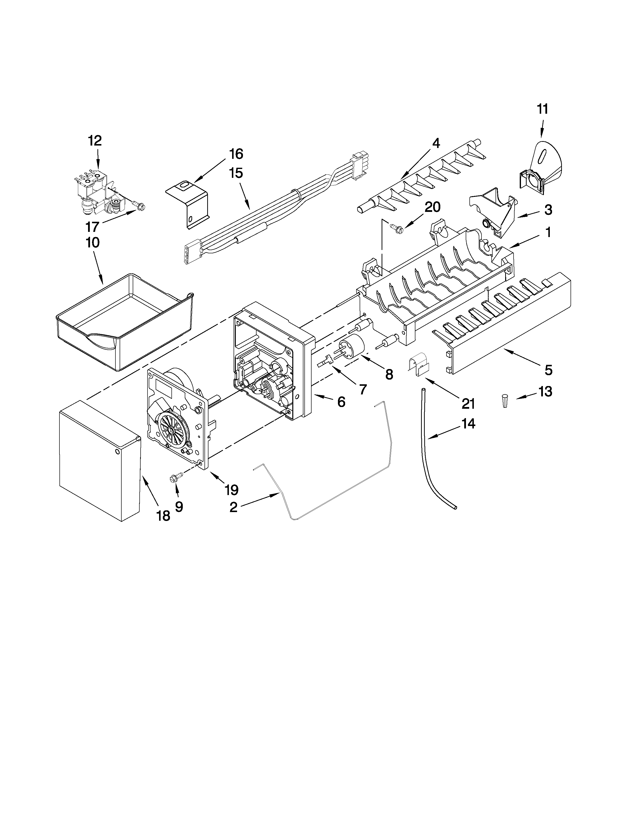 KitchenAid KBLS20EVMS4 icemaker parts diagram