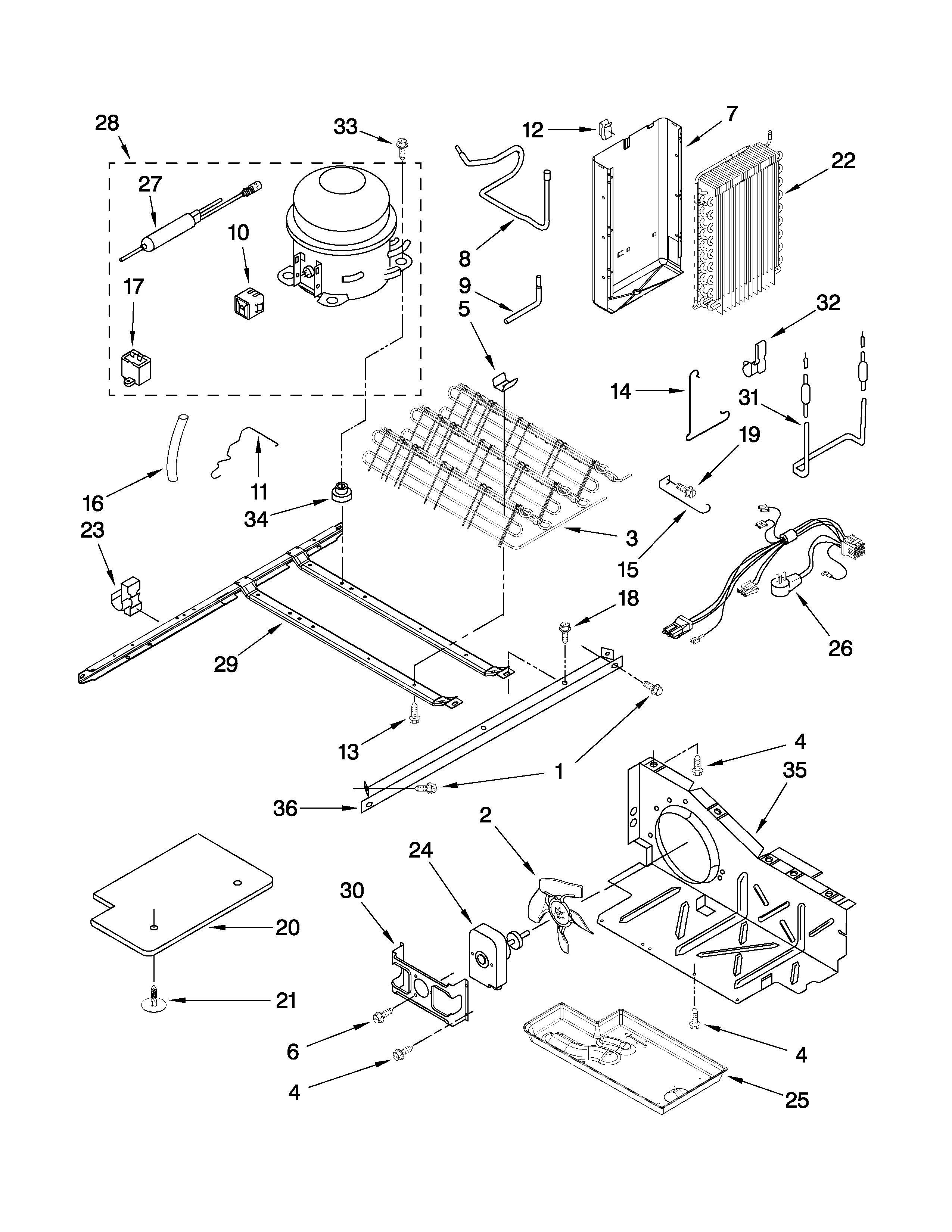 KitchenAid KSRS25MWSS00 unit parts diagram