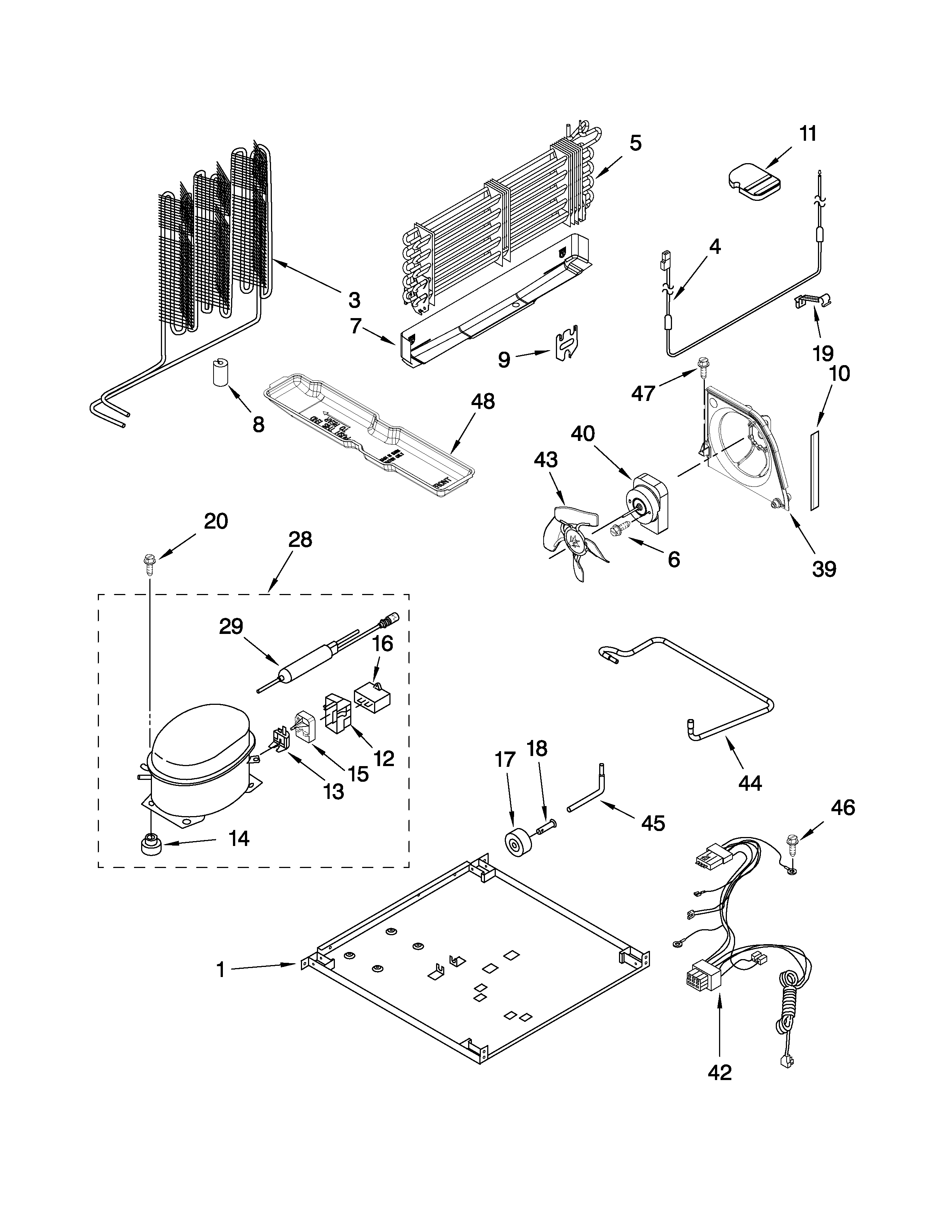 Whirlpool ET8WTKXKB12 unit parts diagram