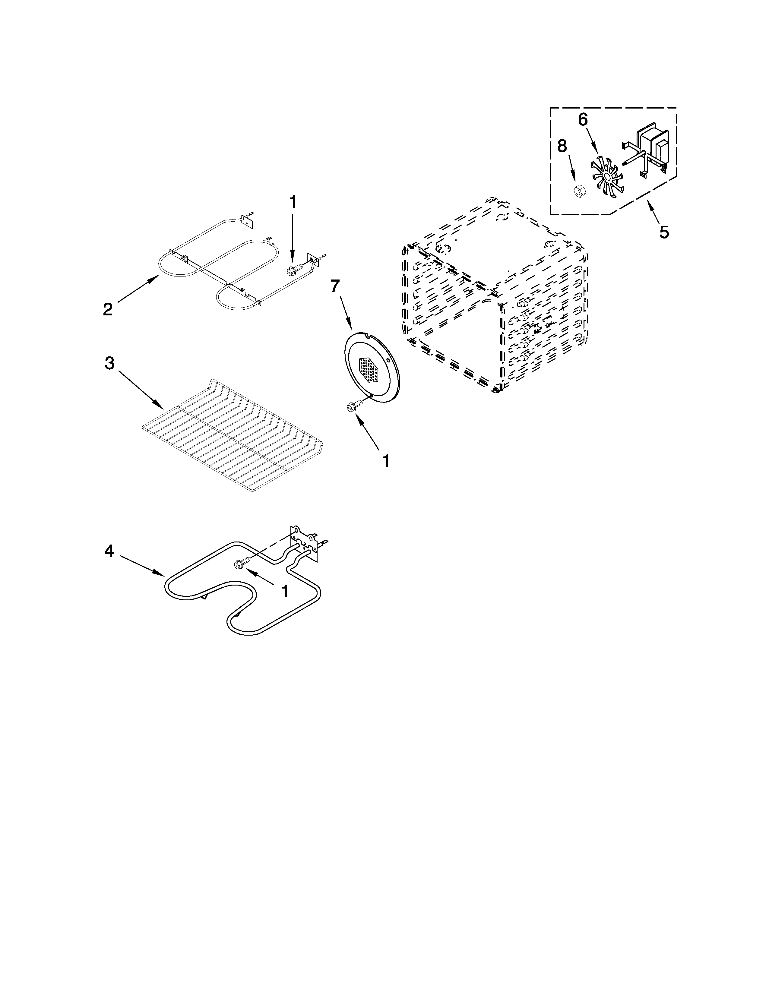 Ikea IBS350PXM00 internal oven parts diagram