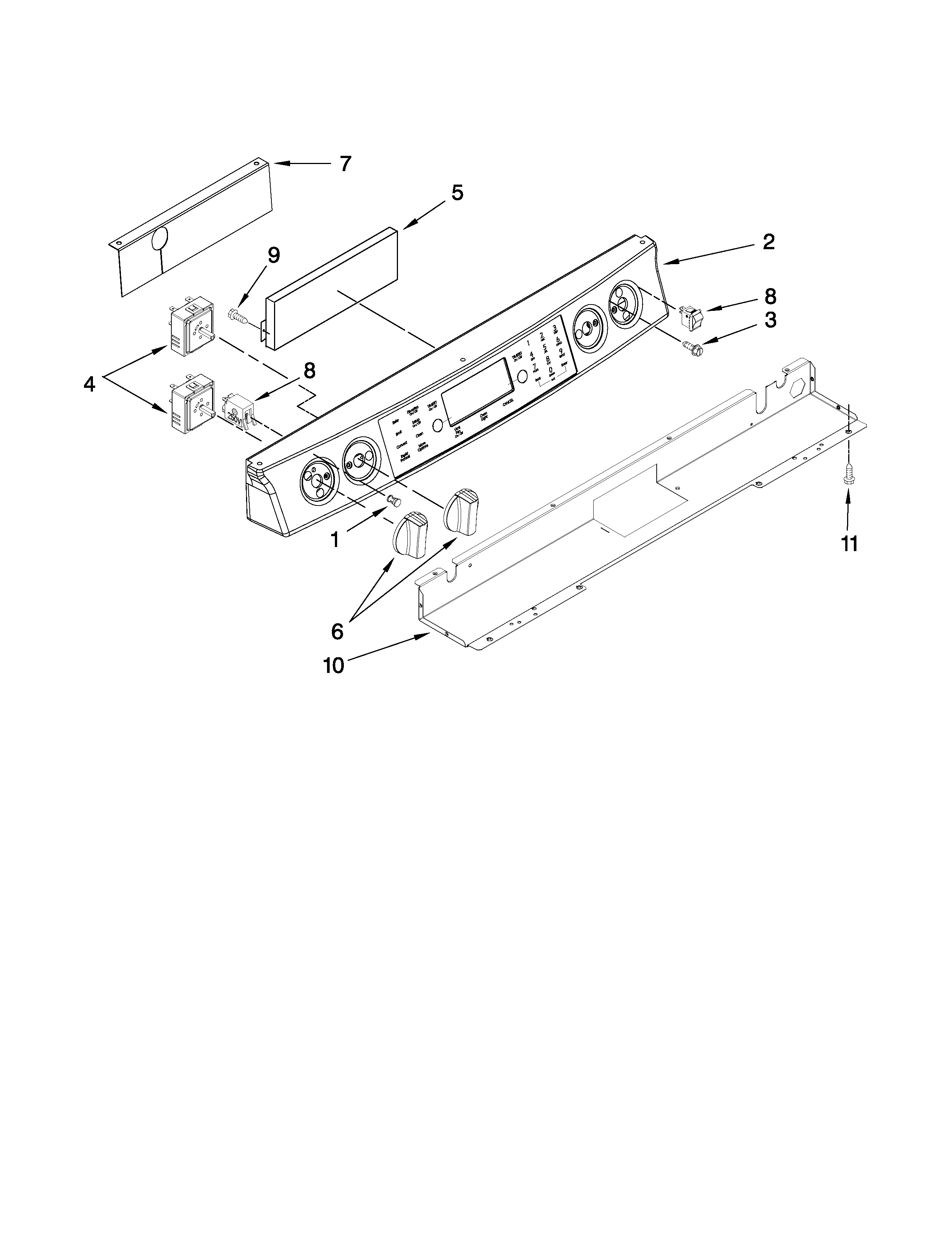 Jenn-Air JES9750CAB00 control panel parts diagram