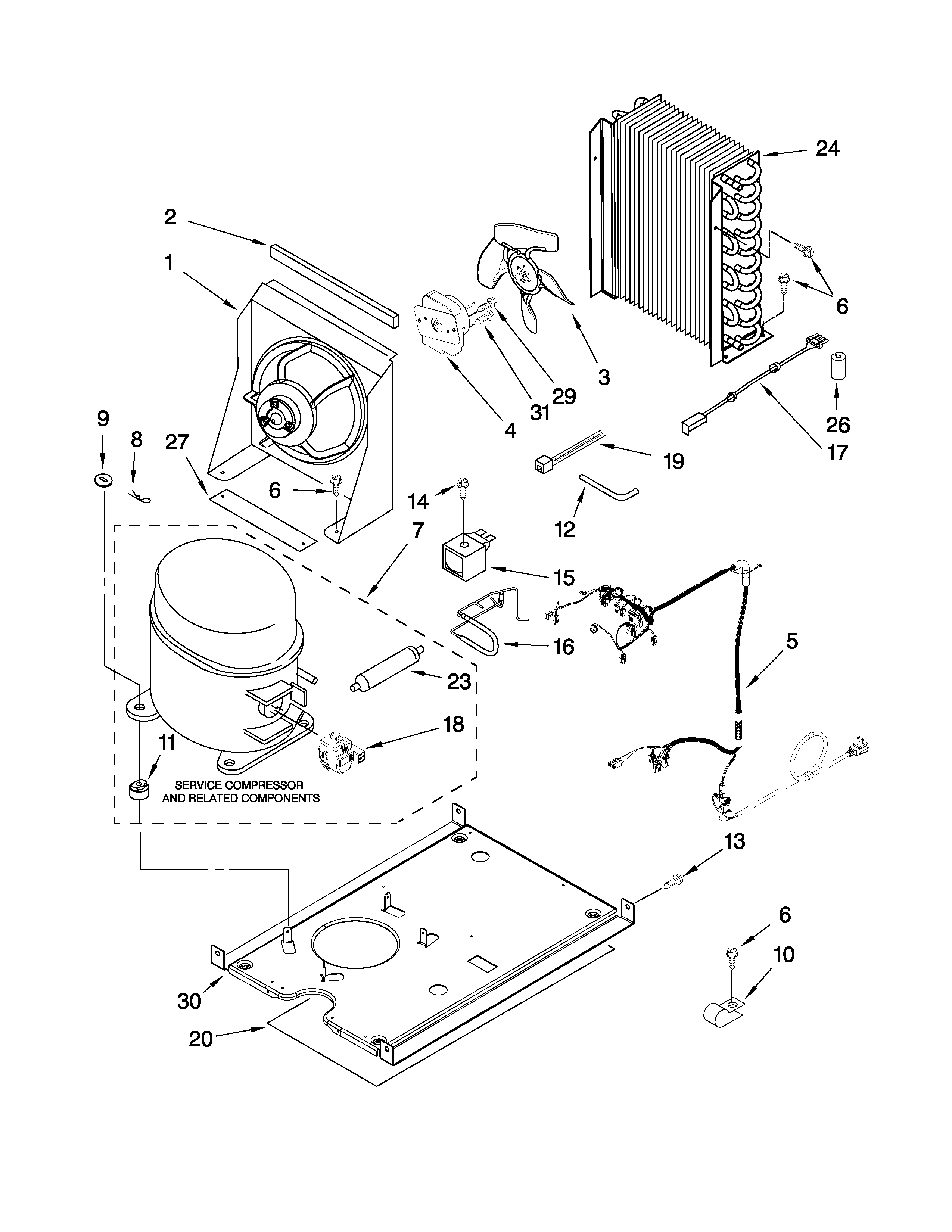 KitchenAid KUIC15NRTS4 unit parts diagram