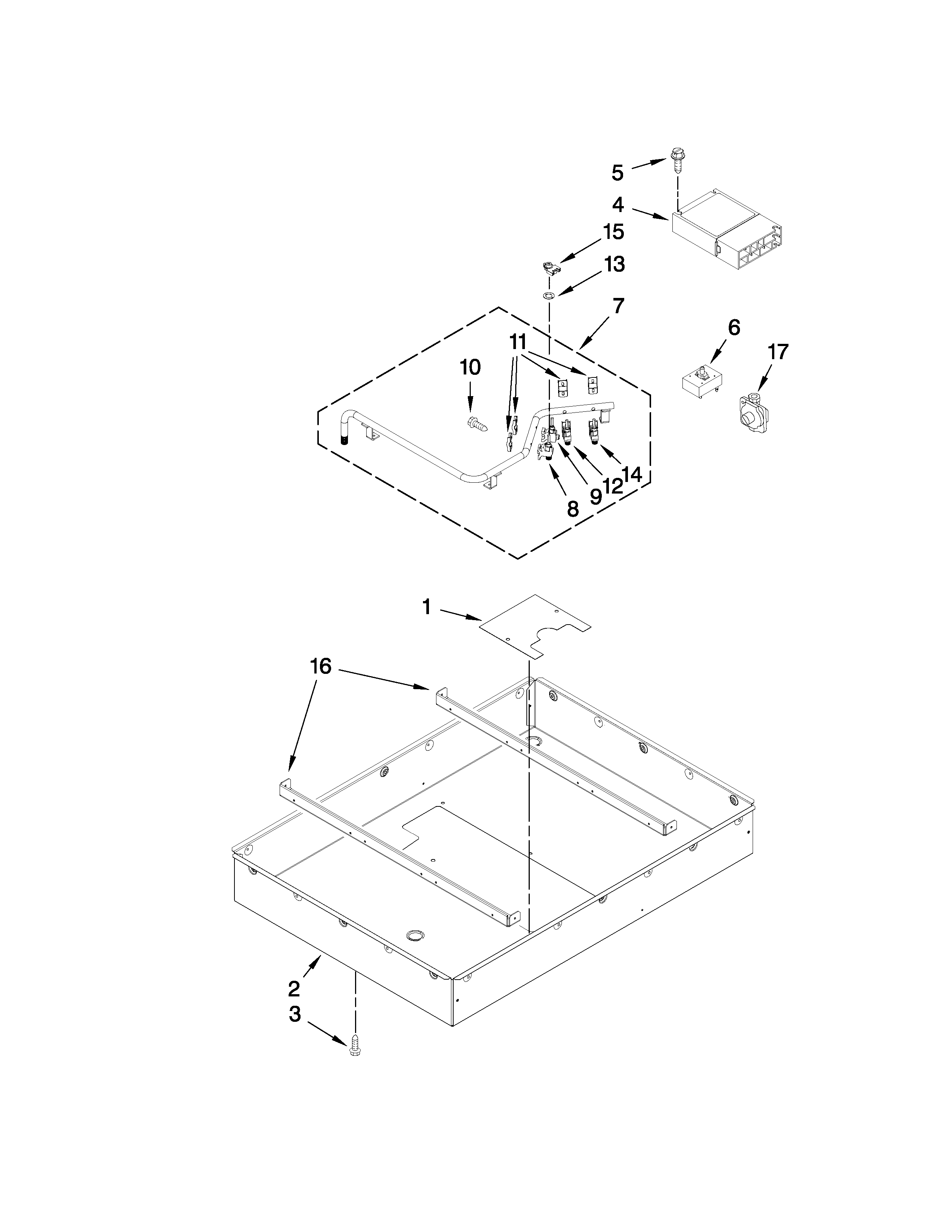 KitchenAid KGCD807XSS01 burner box assembly diagram