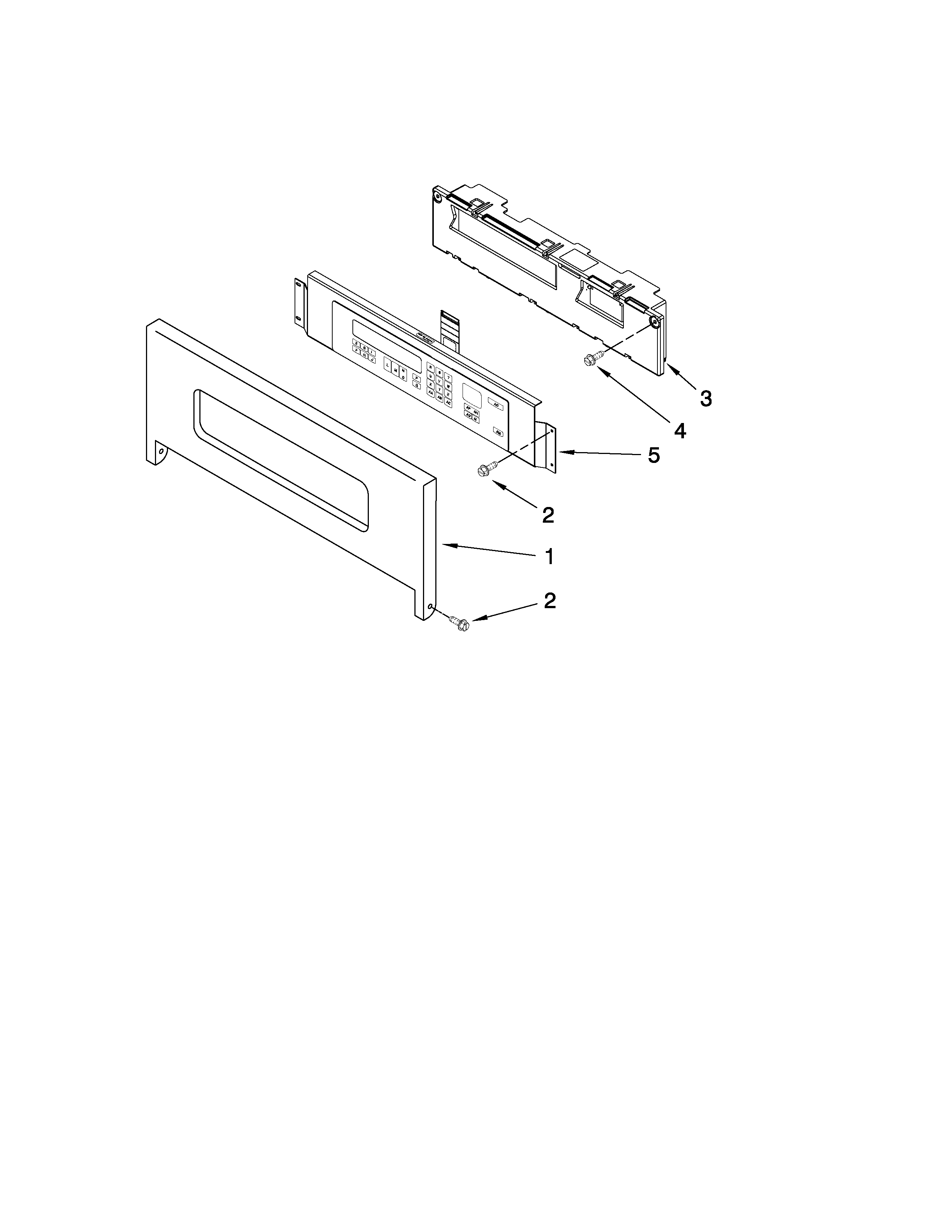 KitchenAid KEBC147VSS02 control panel parts diagram