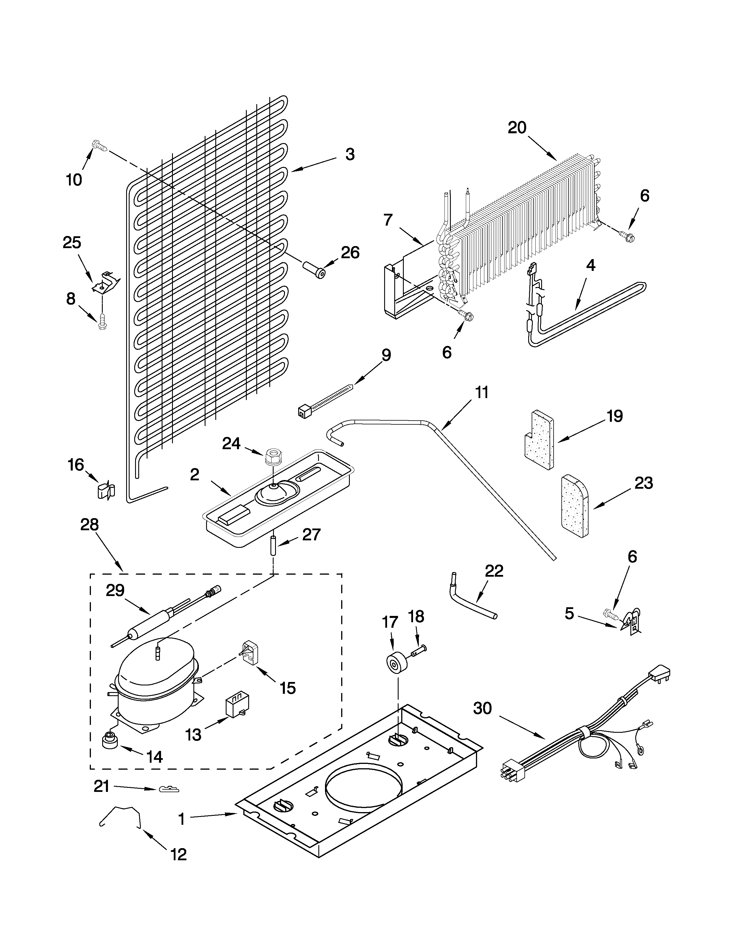 Whirlpool W4TXNGFWQ01 unit parts diagram
