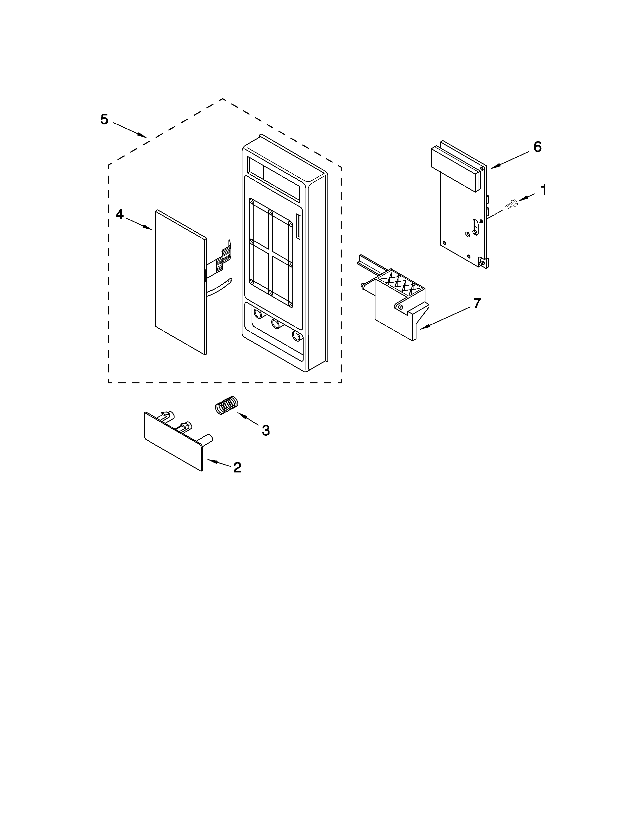 KitchenAid KCMS1555SSS1 control panel parts diagram