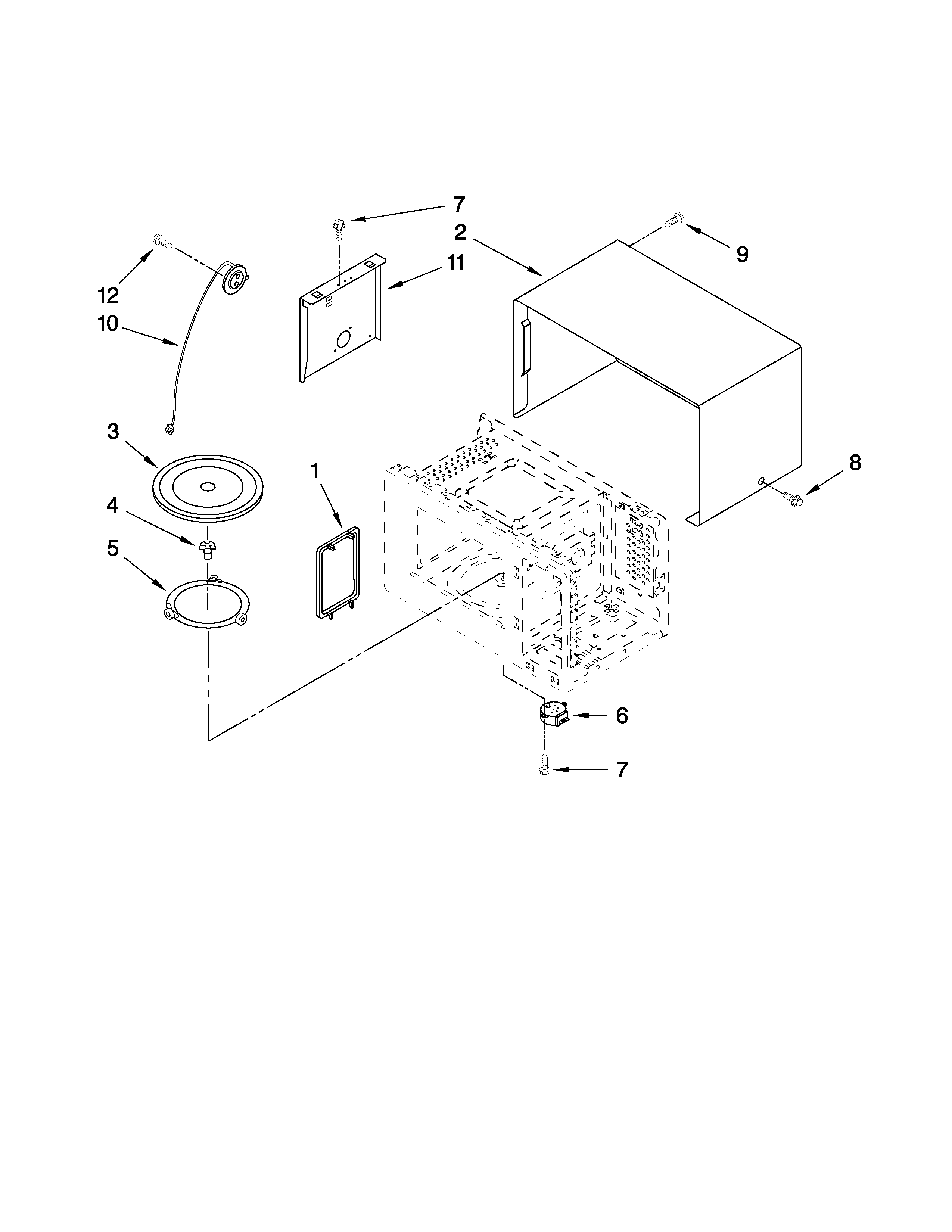 KitchenAid KCMS1555SSS1 oven cavity parts diagram