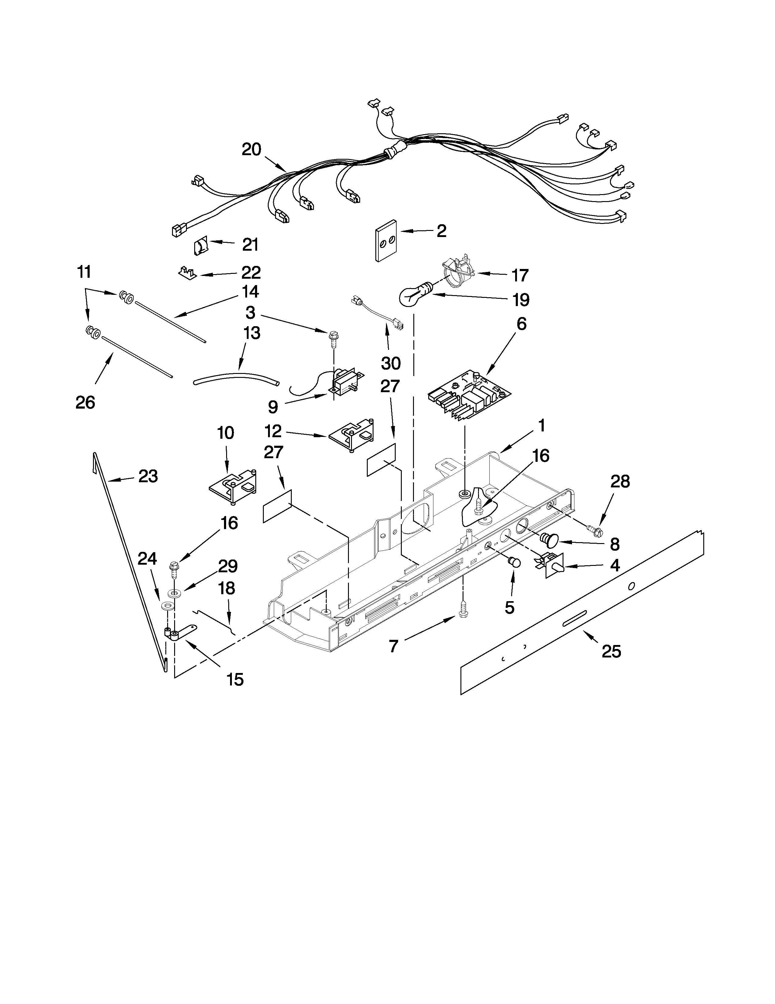 Whirlpool ED5LVAXWS01 control parts diagram