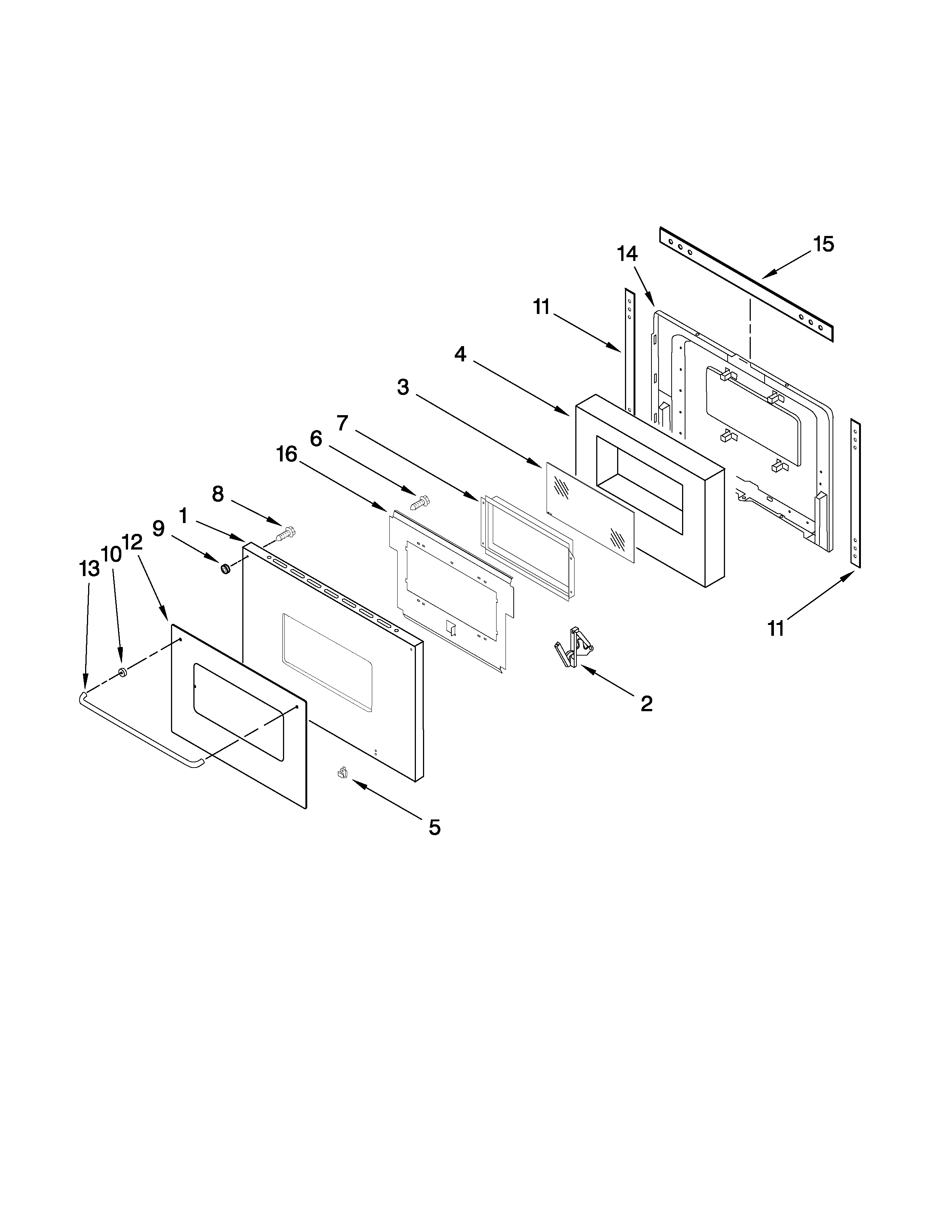 Maytag CWE5100ACB10 upper door parts diagram