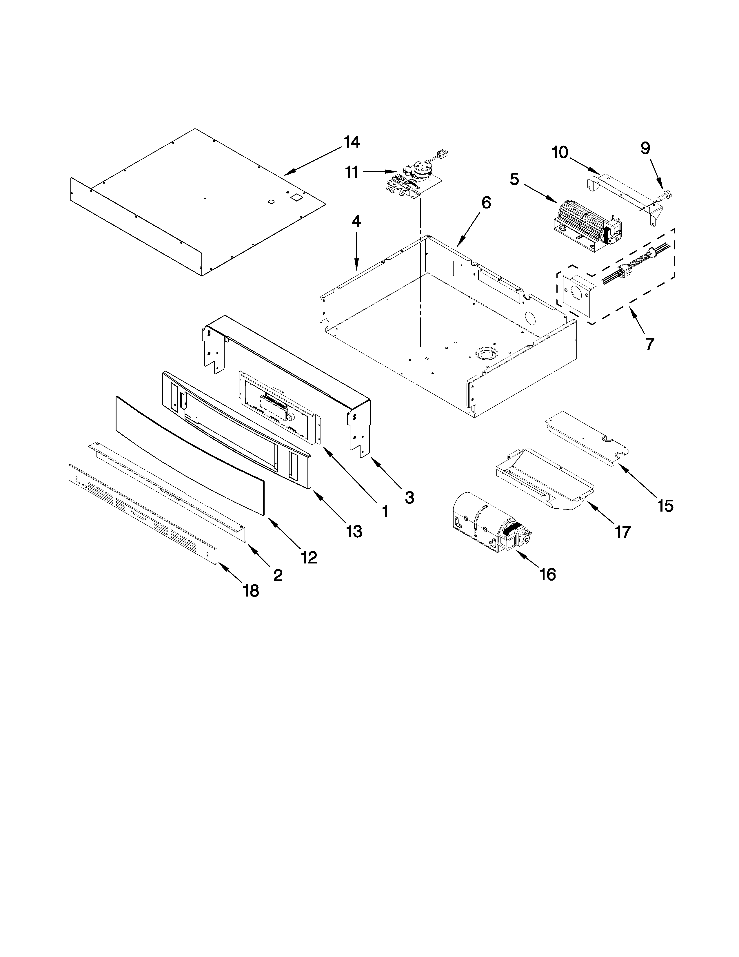 Jenn-Air JJW9630DDB32 control panel parts diagram