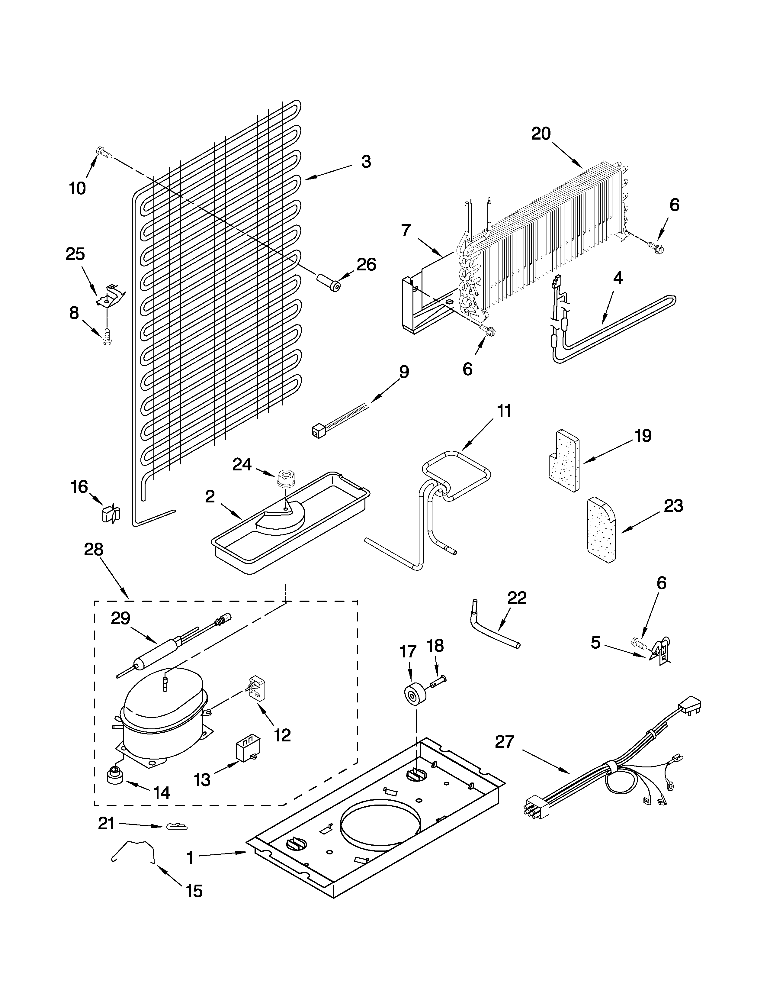 Whirlpool W8TXNWFWB01 unit parts diagram
