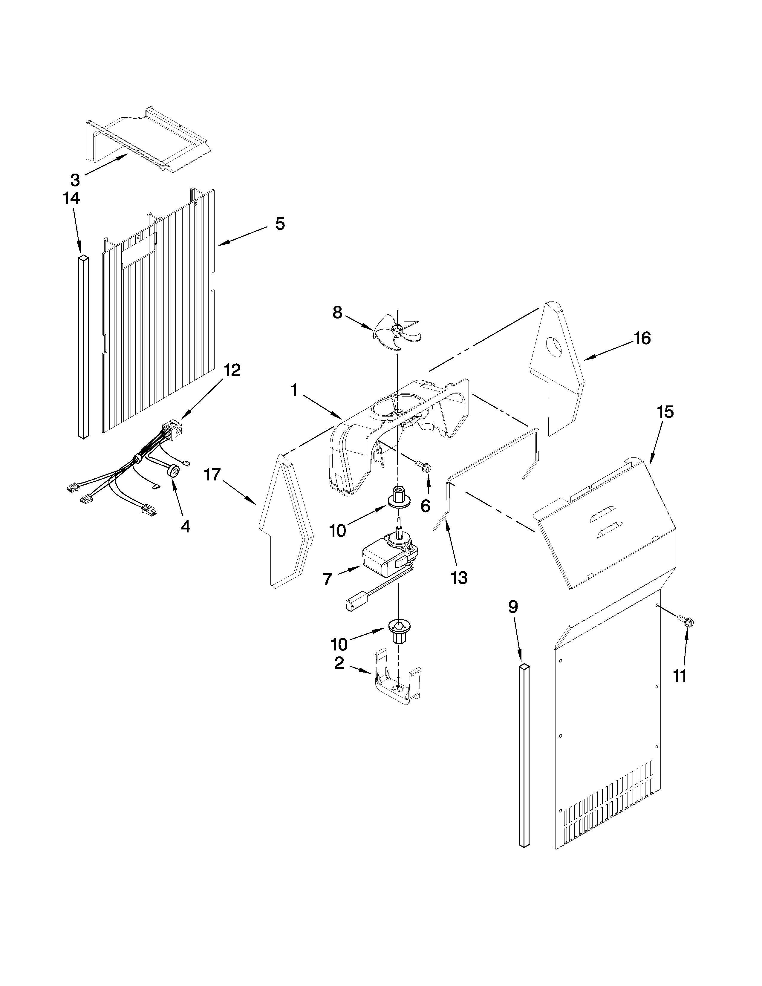 Whirlpool ED2KHAXVS02 air flow parts diagram