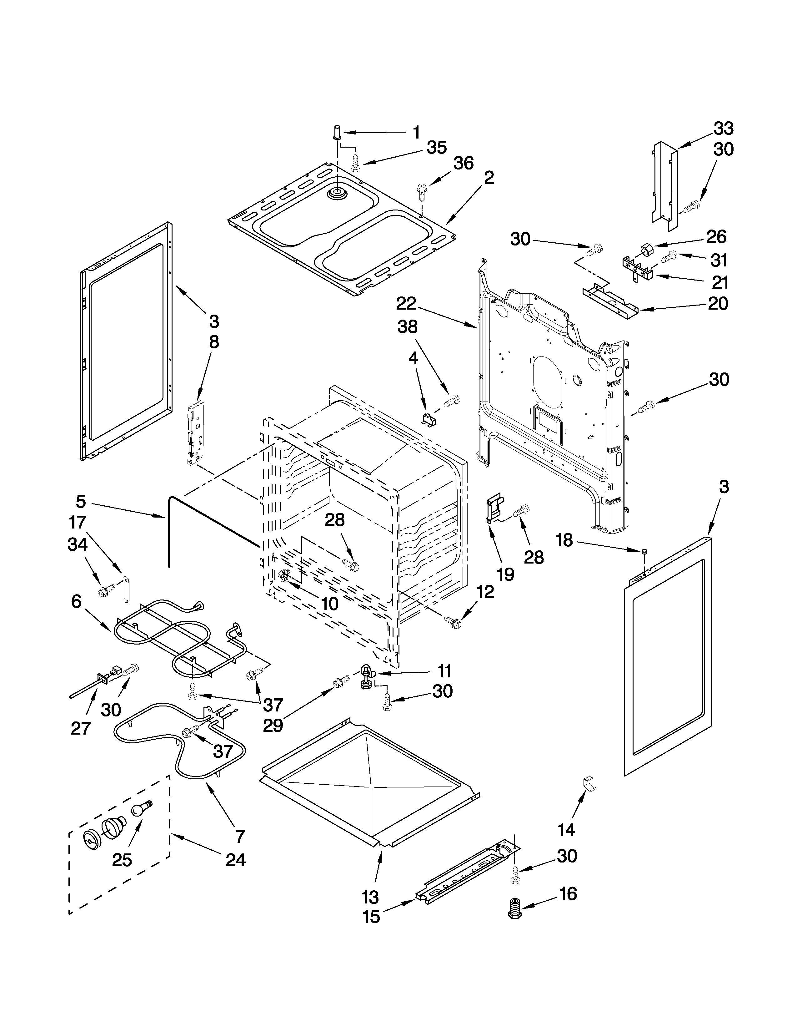 Inglis IVE32300 chassis parts diagram