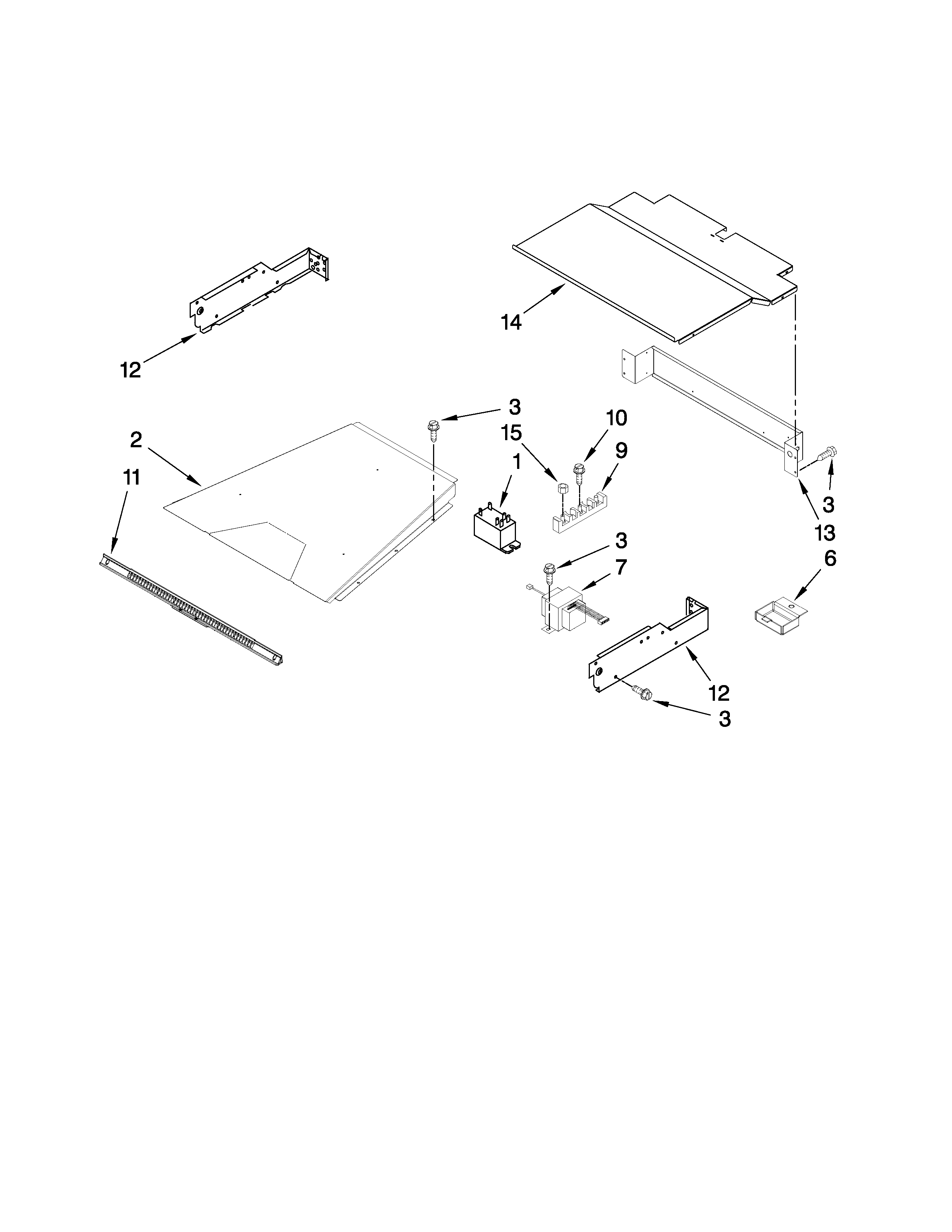KitchenAid KEBS208SSS03 top venting parts diagram