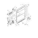 KitchenAid KUDS30IVBL2 door and latch parts diagram