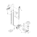 KitchenAid KUDS30IVBL2 fill, drain and overfill parts diagram