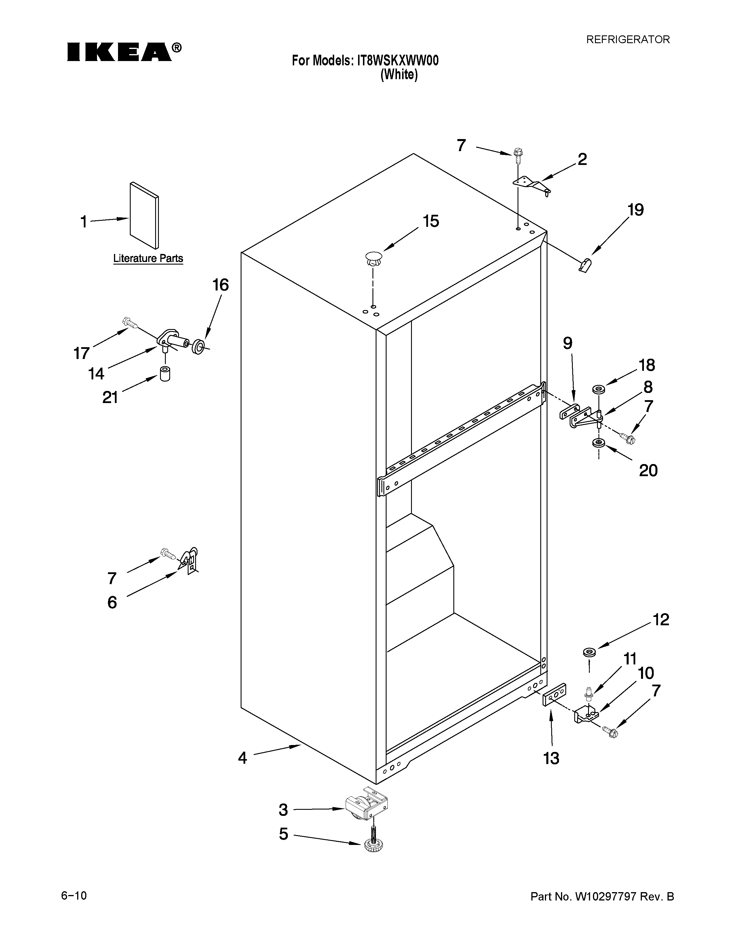 Ikea IT8WSKXWW00 cabinet parts diagram
