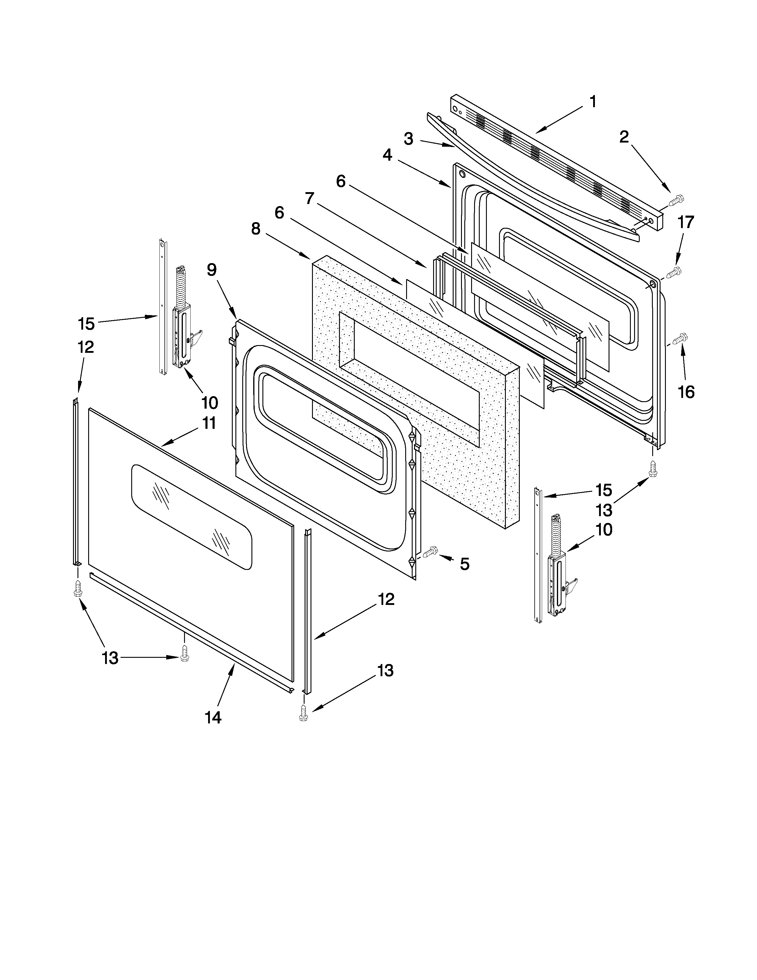 Estate TGS325VT2 door parts diagram