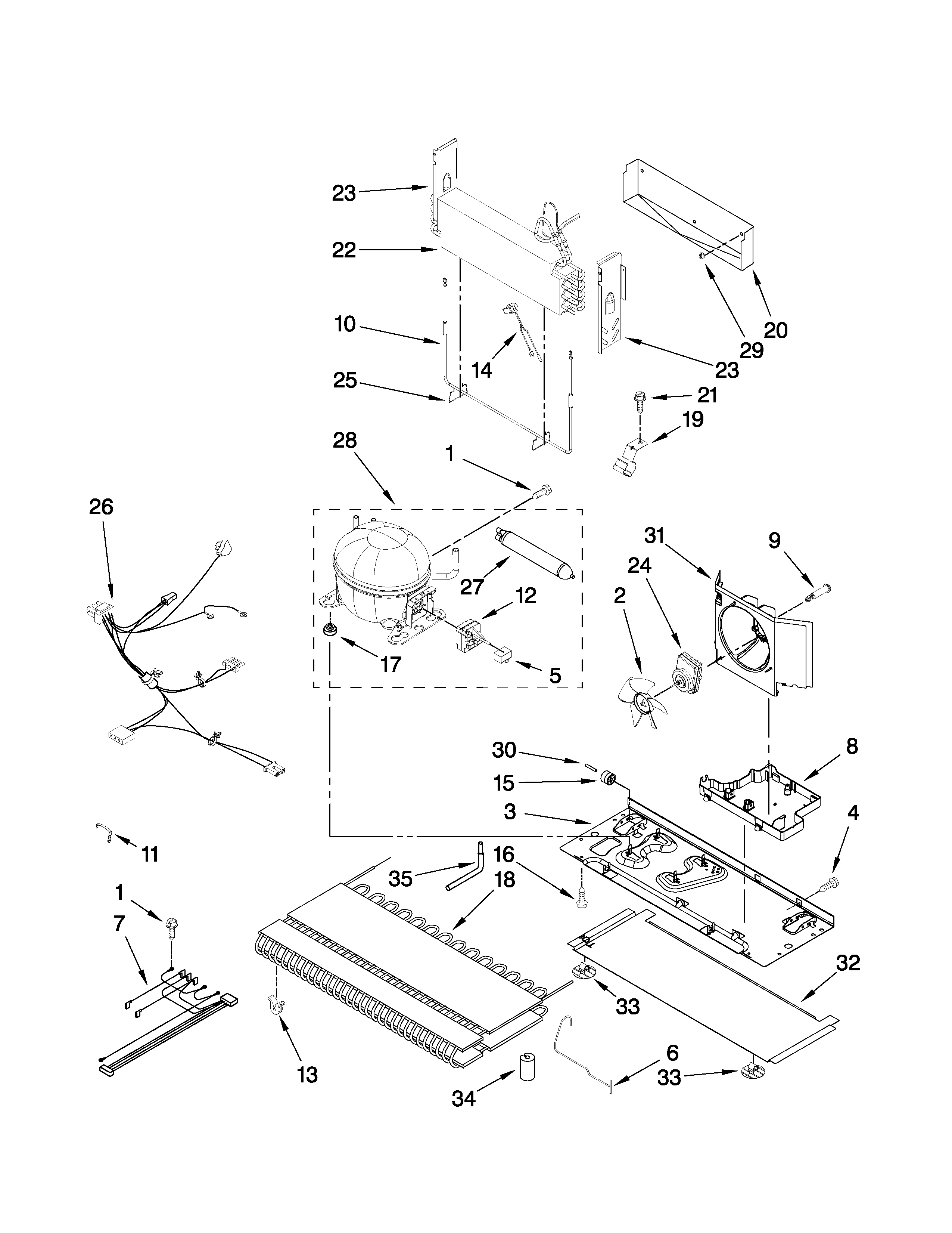Whirlpool 7GI5FSAXVY3 unit parts diagram