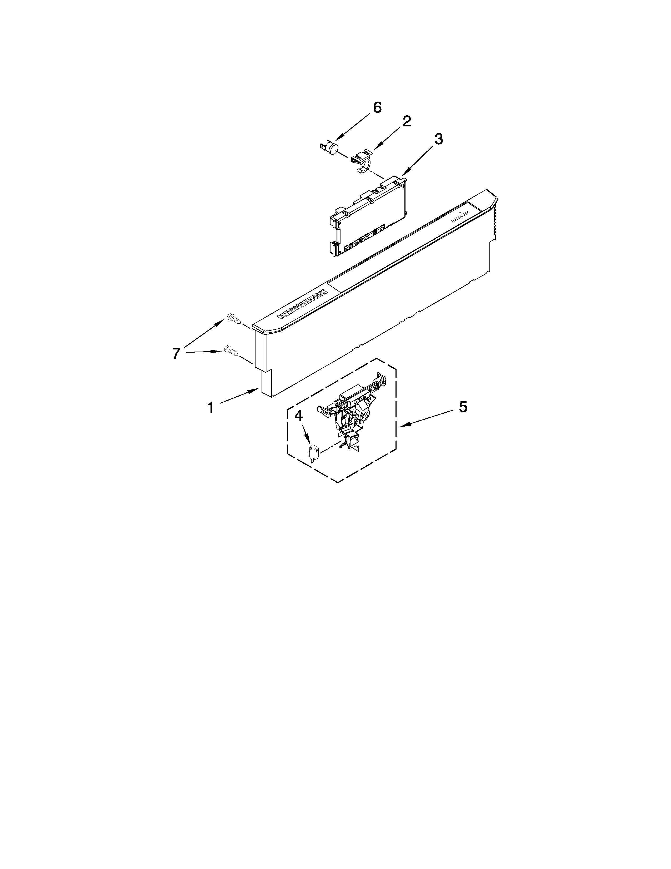 Maytag MDB7759AWB0 control panel parts diagram