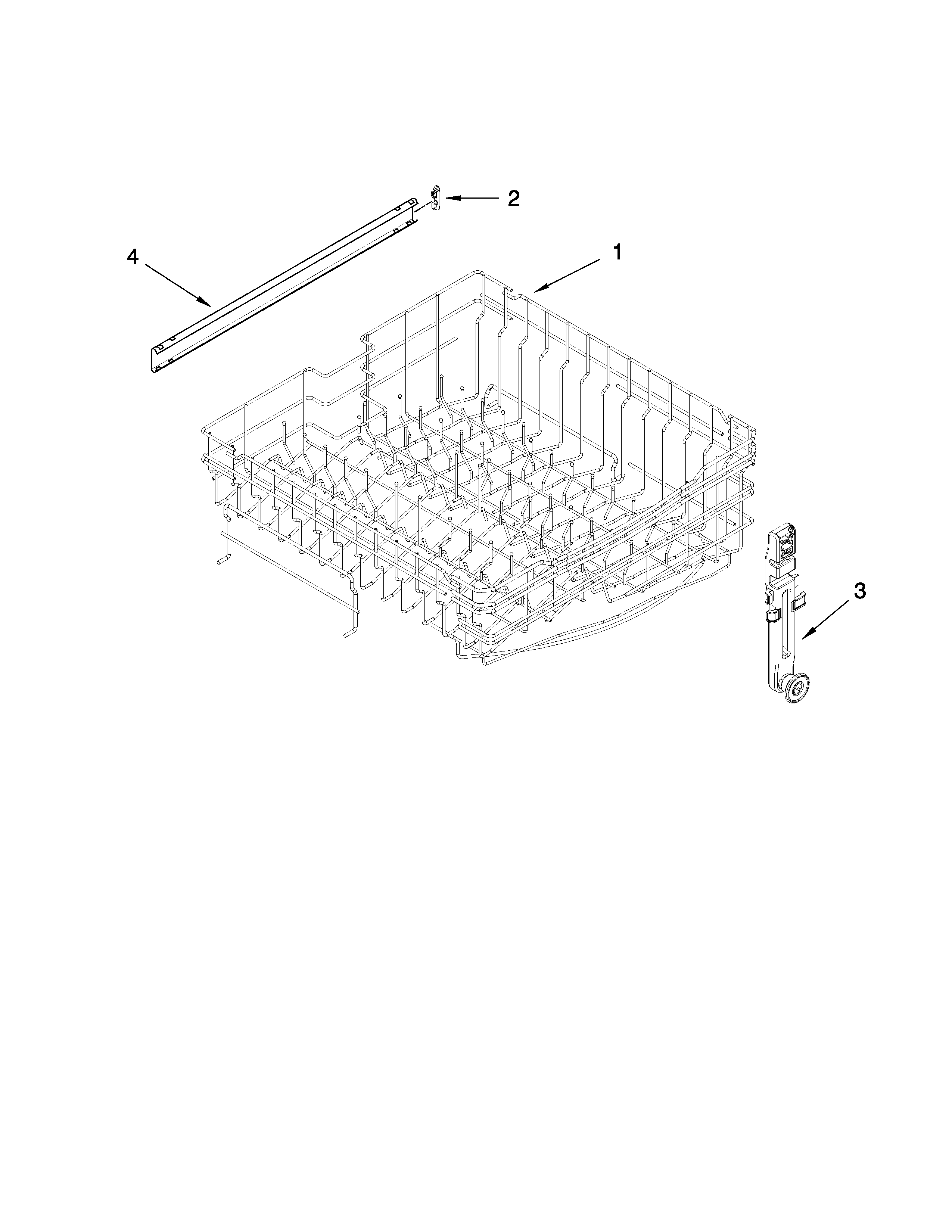 Maytag MDB7759AWB0 upper rack and track parts diagram