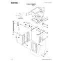 Maytag MVWX550XW0 top and cabinet parts diagram