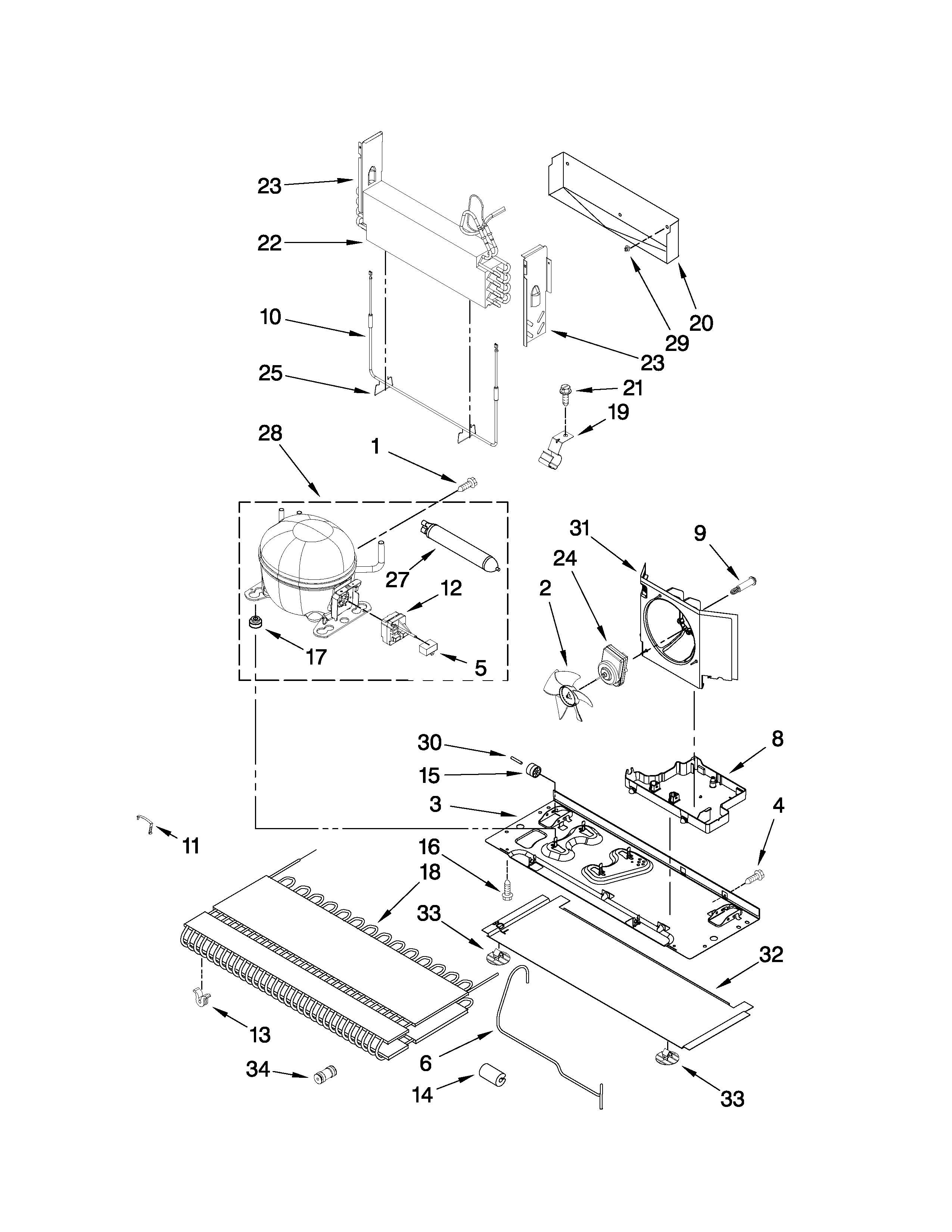 Whirlpool GI6FDRXXB00 unit parts diagram