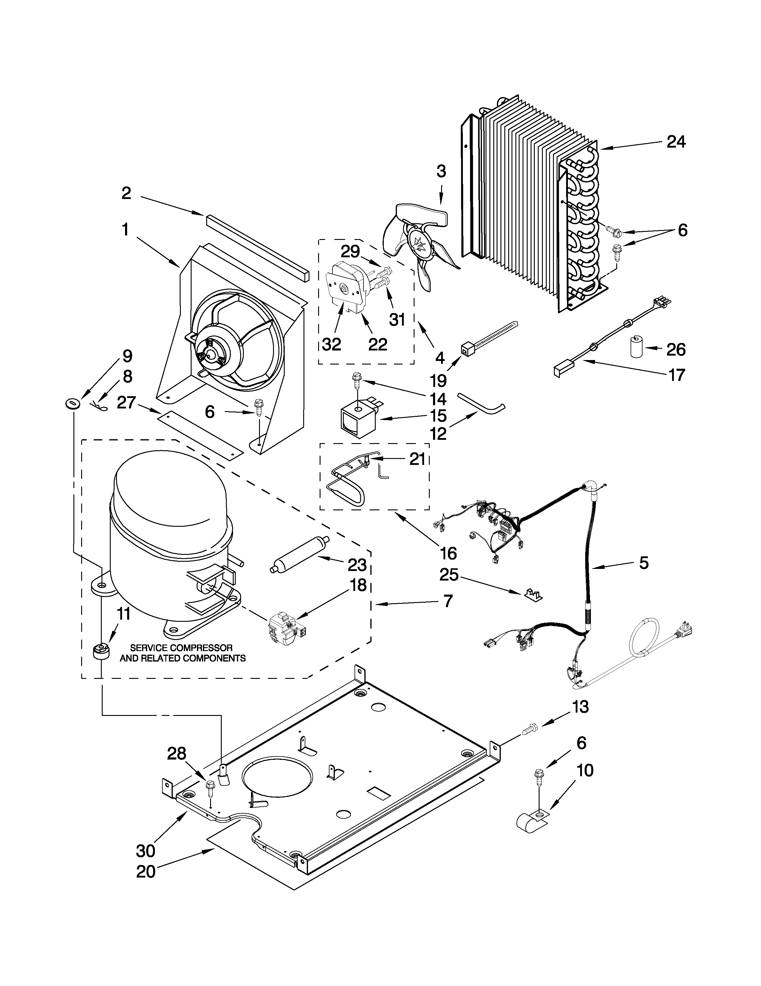Whirlpool GI15NFLTB4 unit parts diagram