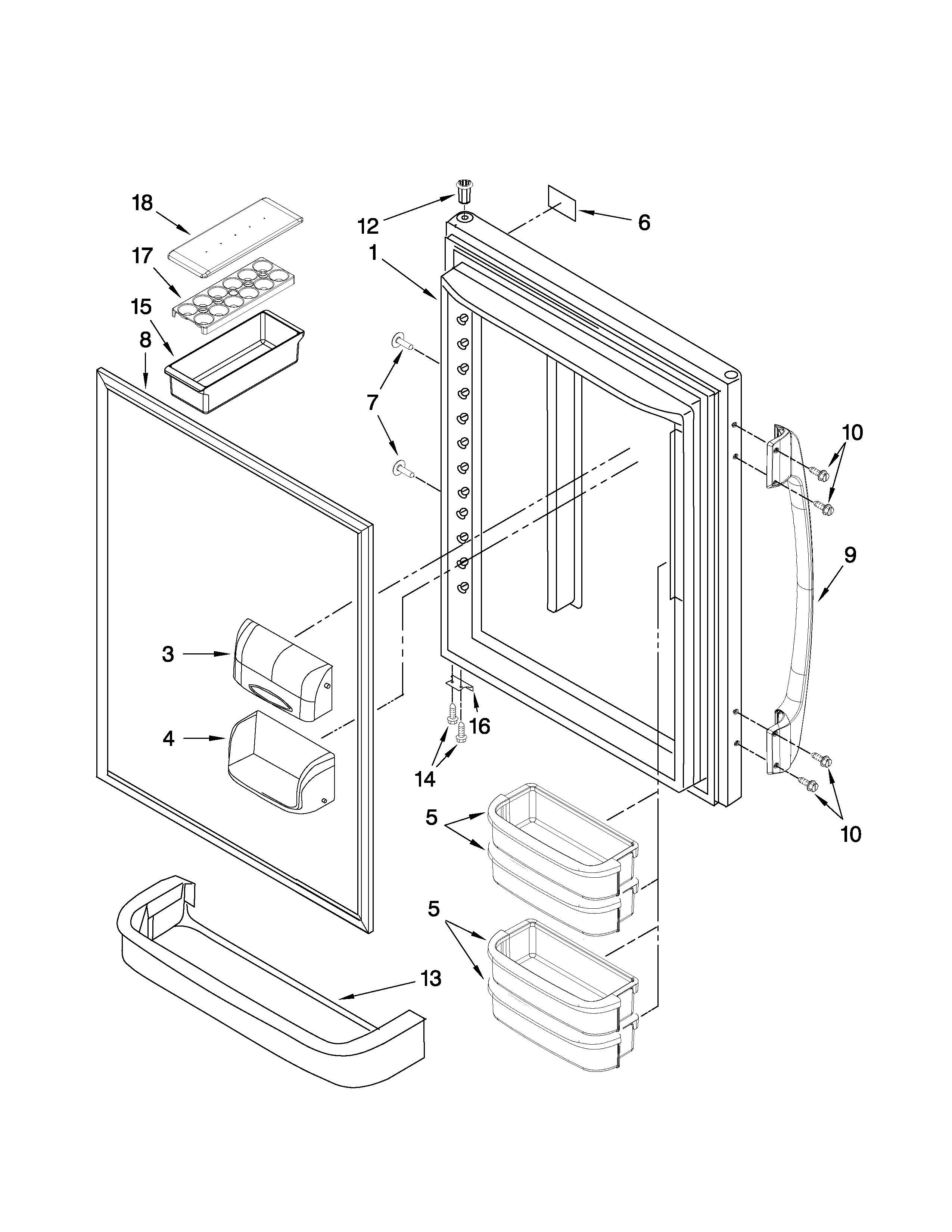 Amana AB2225PEKS8 refrigerator door parts diagram