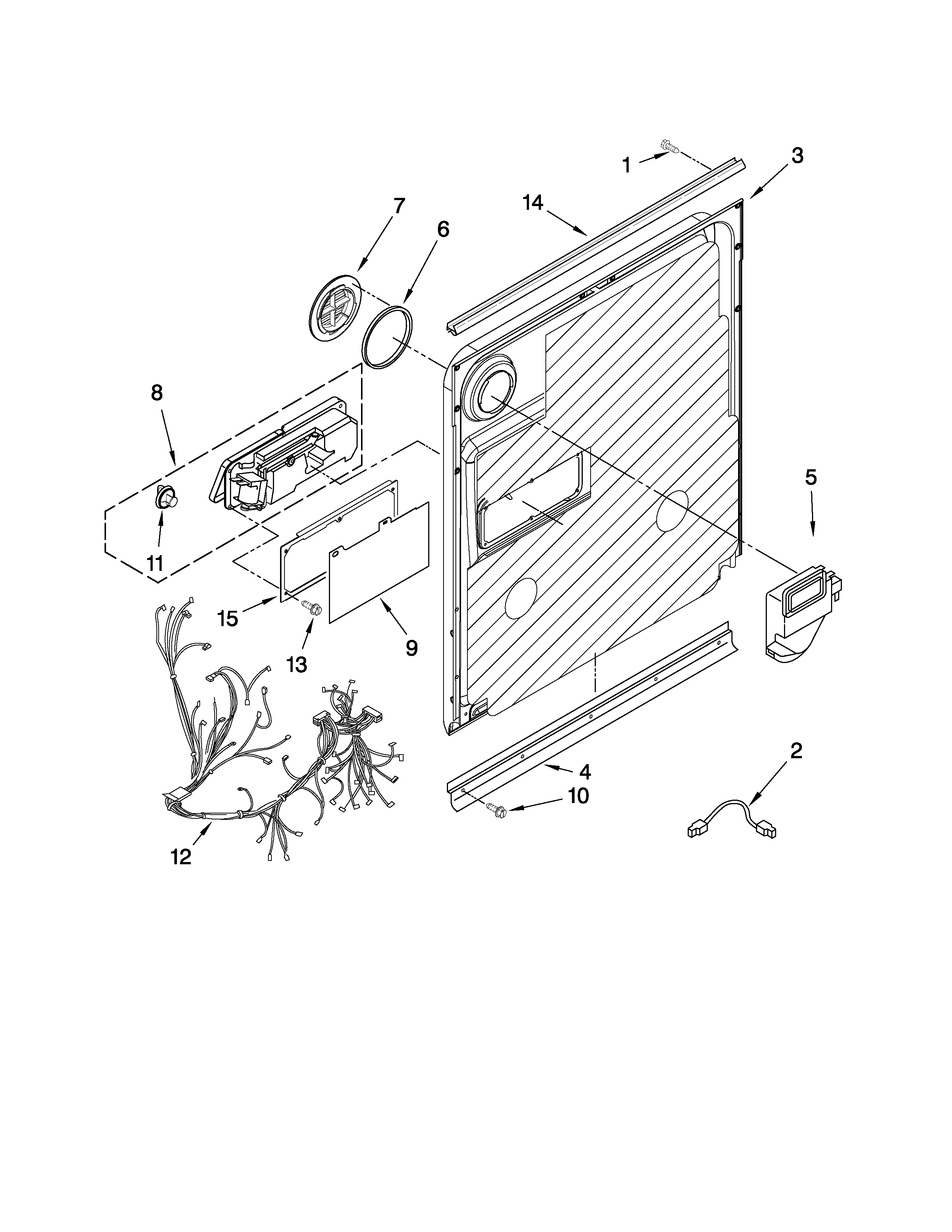 Maytag MDB8859AWB3 inner door parts diagram
