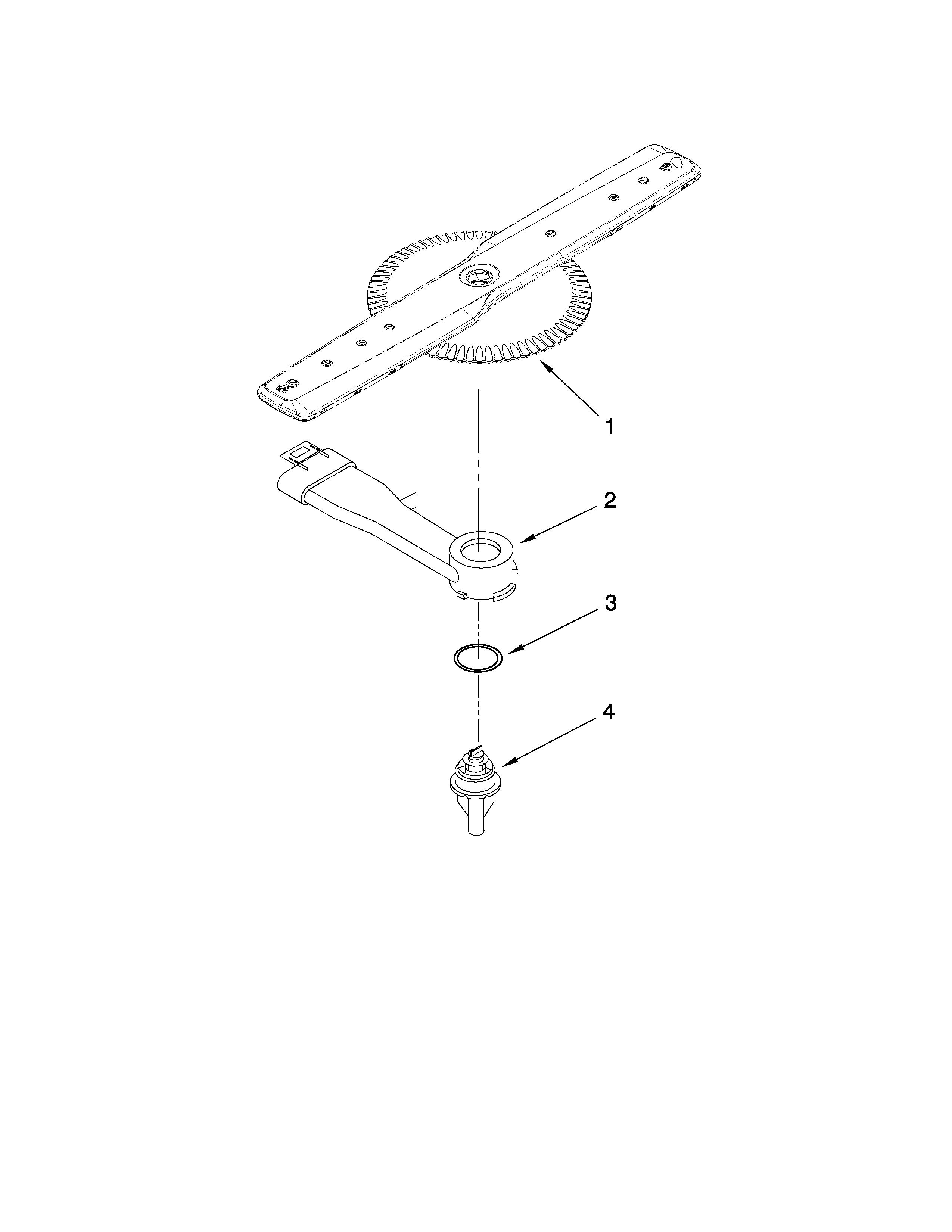 Maytag MDB8859AWB3 lower washarm parts diagram