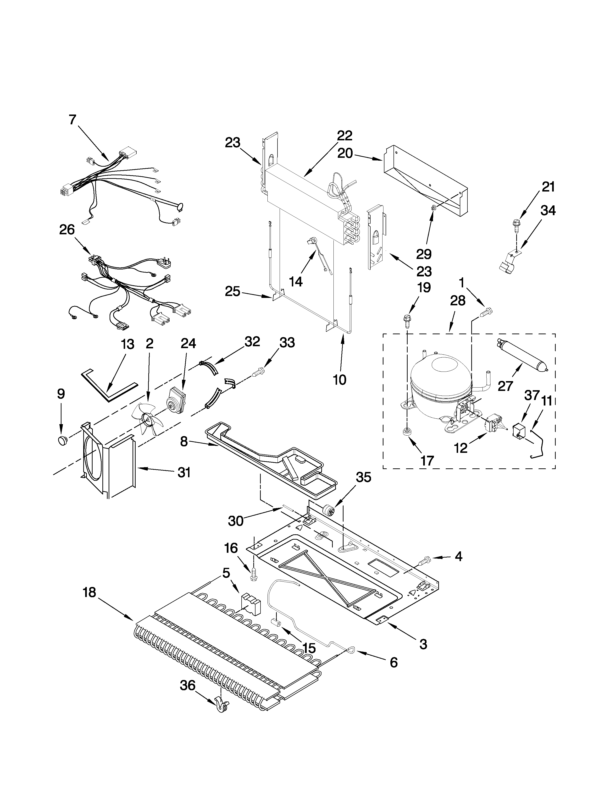 Whirlpool GX5FHDXVY00 unit parts diagram
