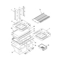 Whirlpool W9TXNMFWT00 shelf parts diagram